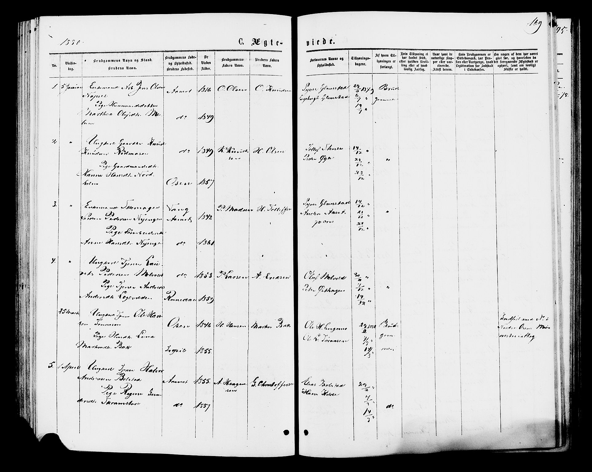 Åmot prestekontor, Hedmark, AV/SAH-PREST-056/H/Ha/Haa/L0009: Parish register (official) no. 9, 1875-1883, p. 169