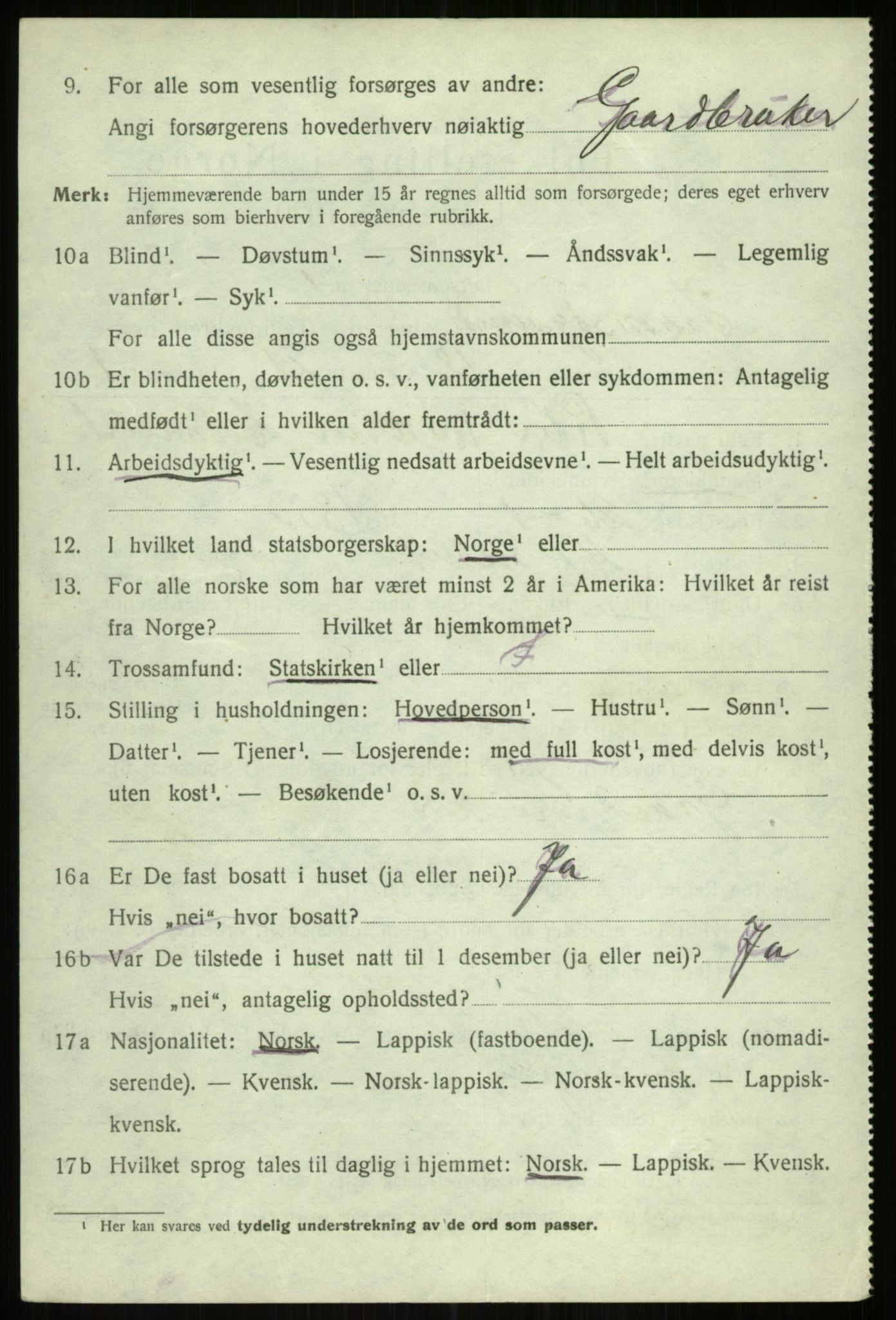 SATØ, 1920 census for Tromsøysund, 1920, p. 3343