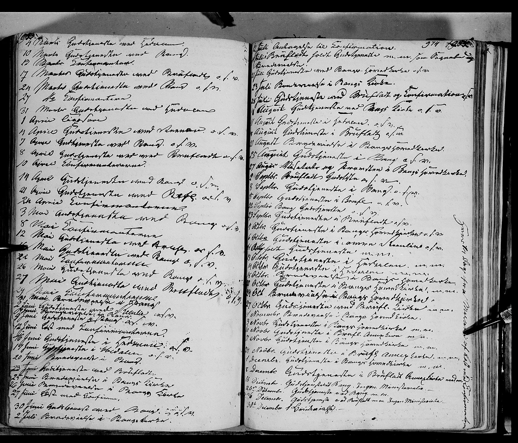 Sør-Aurdal prestekontor, AV/SAH-PREST-128/H/Ha/Haa/L0004: Parish register (official) no. 4, 1841-1849, p. 973-974