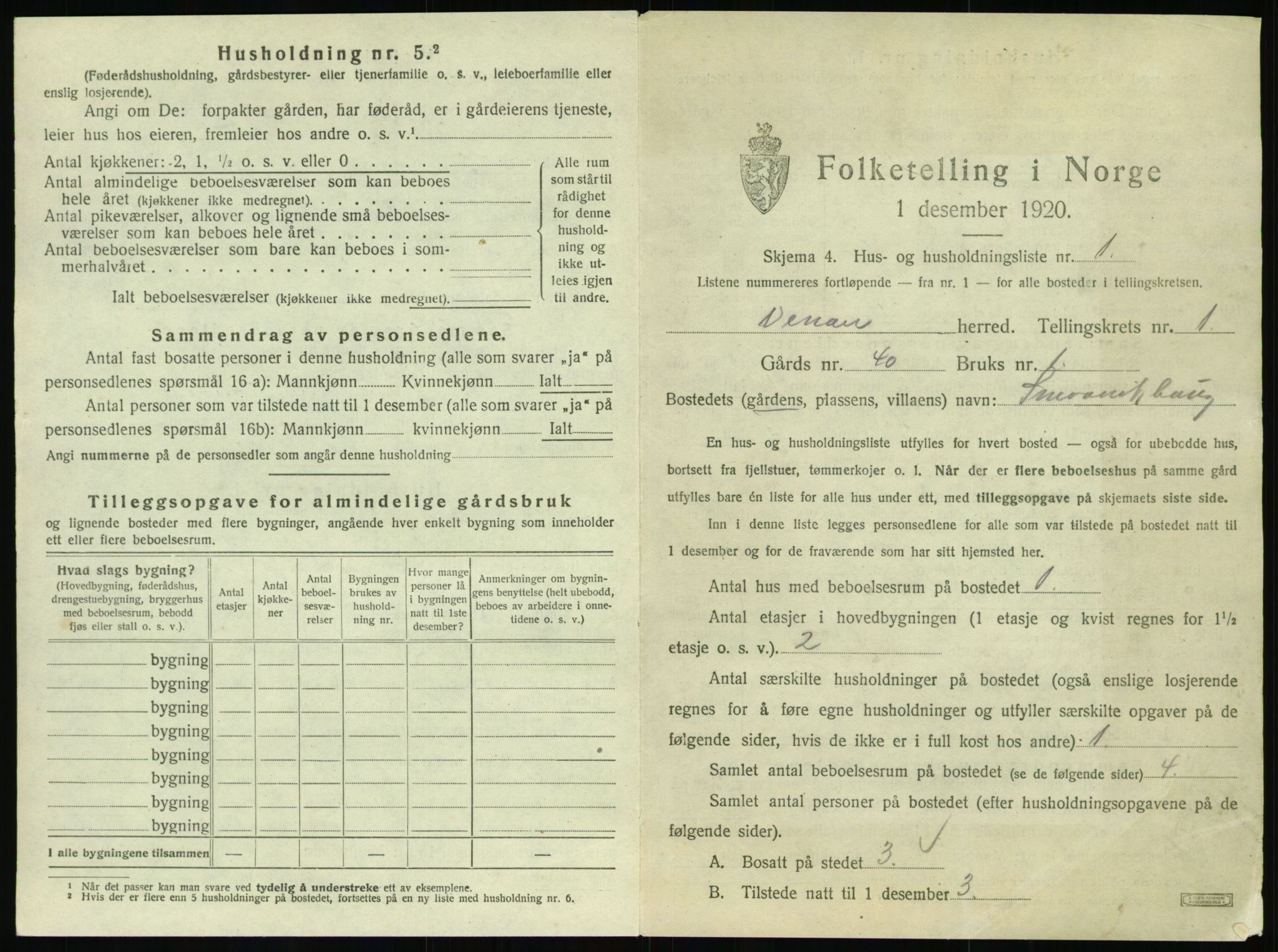 SAT, 1920 census for Verran, 1920, p. 40