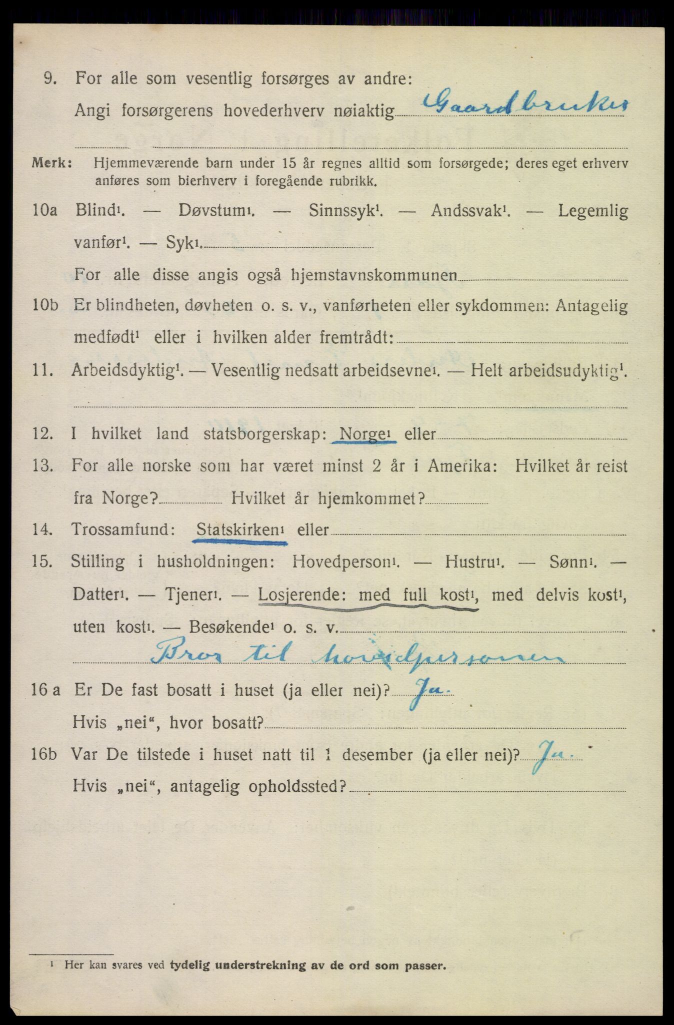 SAK, 1920 census for Fjære, 1920, p. 11400