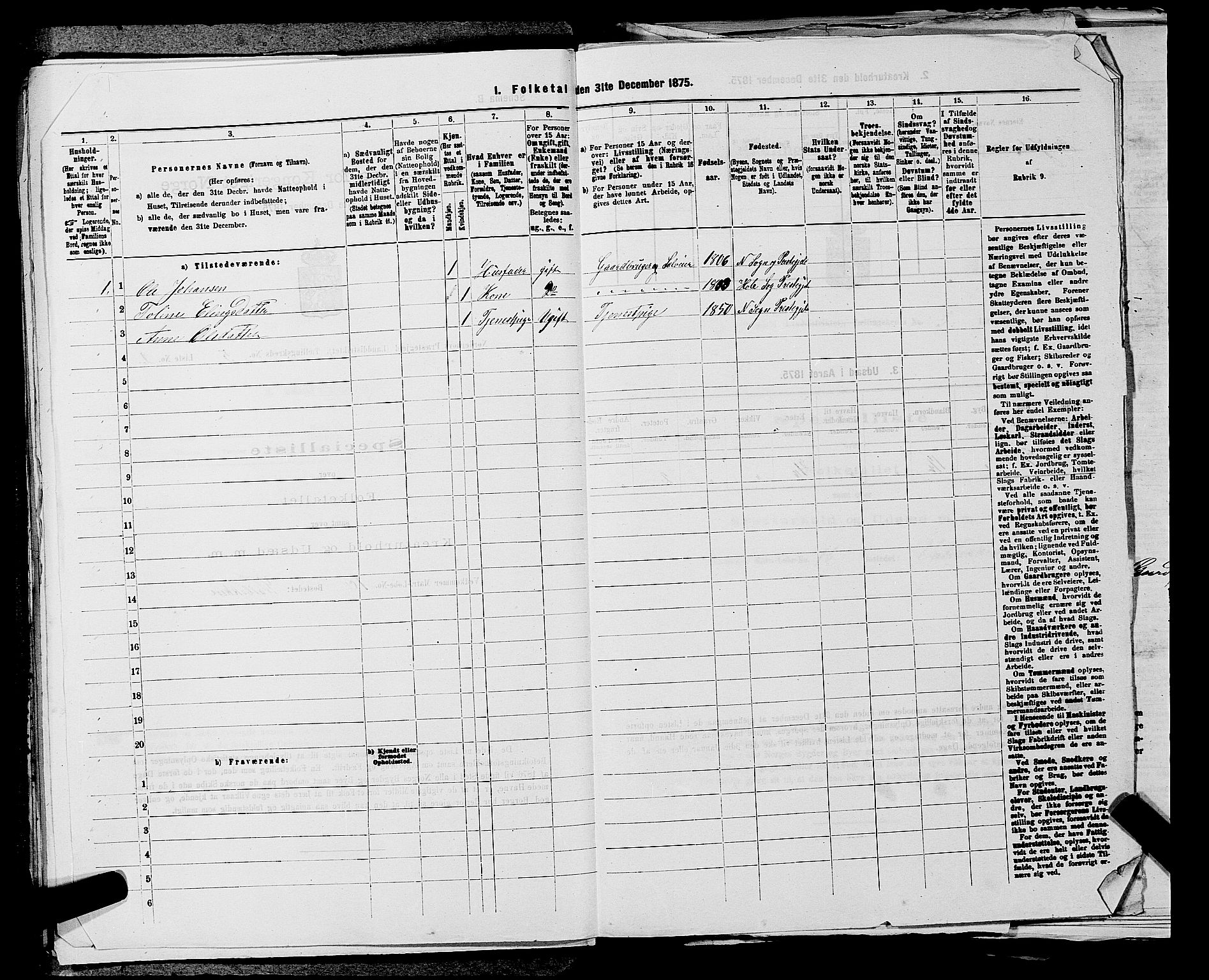 SAKO, 1875 census for 0613L Norderhov/Norderhov, Haug og Lunder, 1875, p. 962