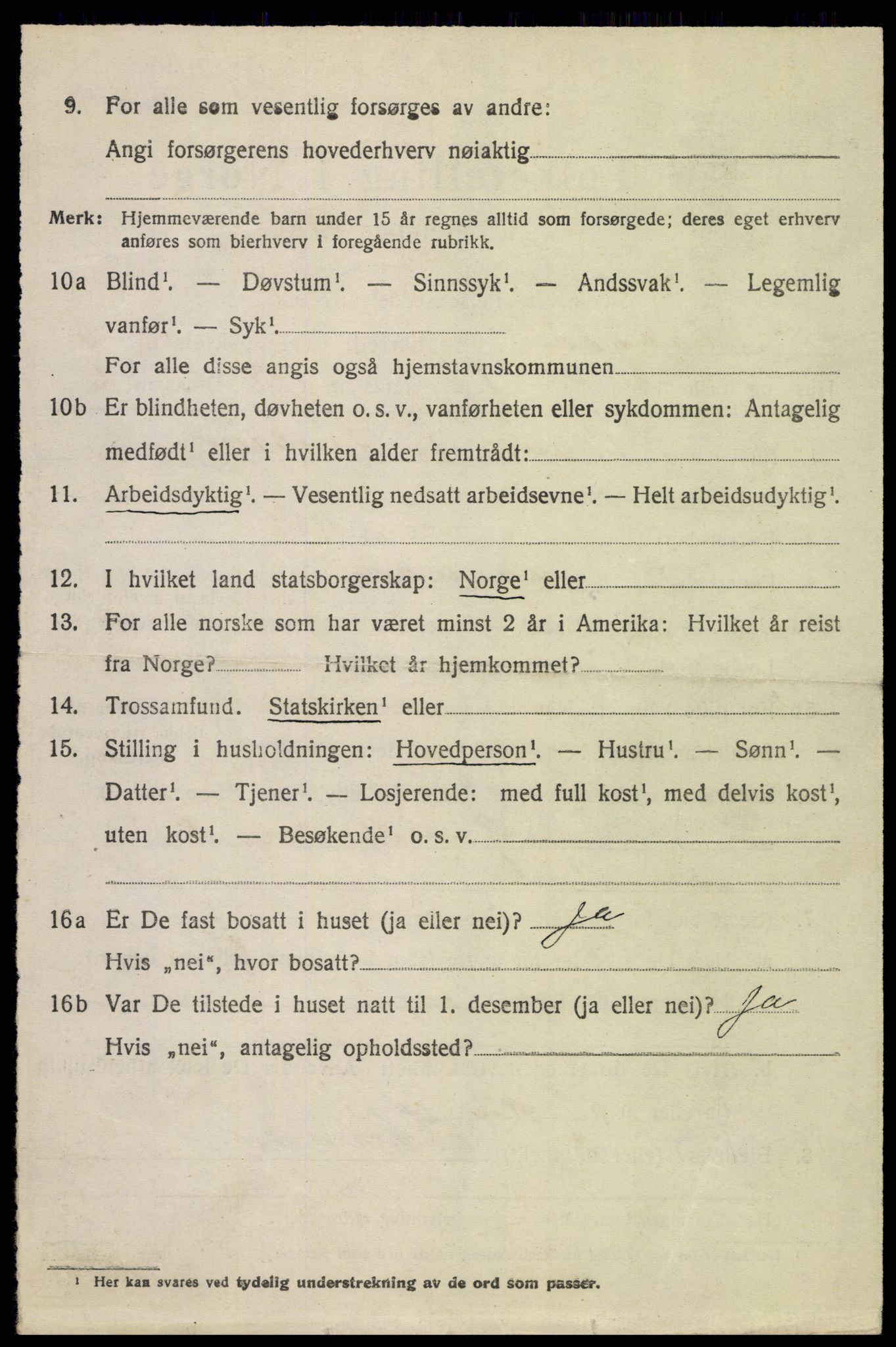 SAH, 1920 census for Vågå, 1920, p. 4701