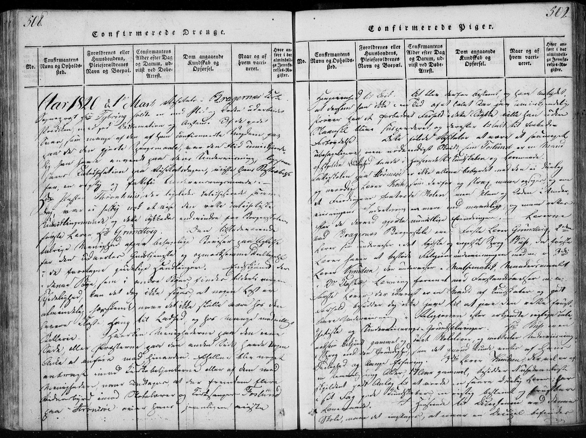 Bragernes kirkebøker, SAKO/A-6/F/Fa/L0007: Parish register (official) no. I 7, 1815-1829, p. 508-509