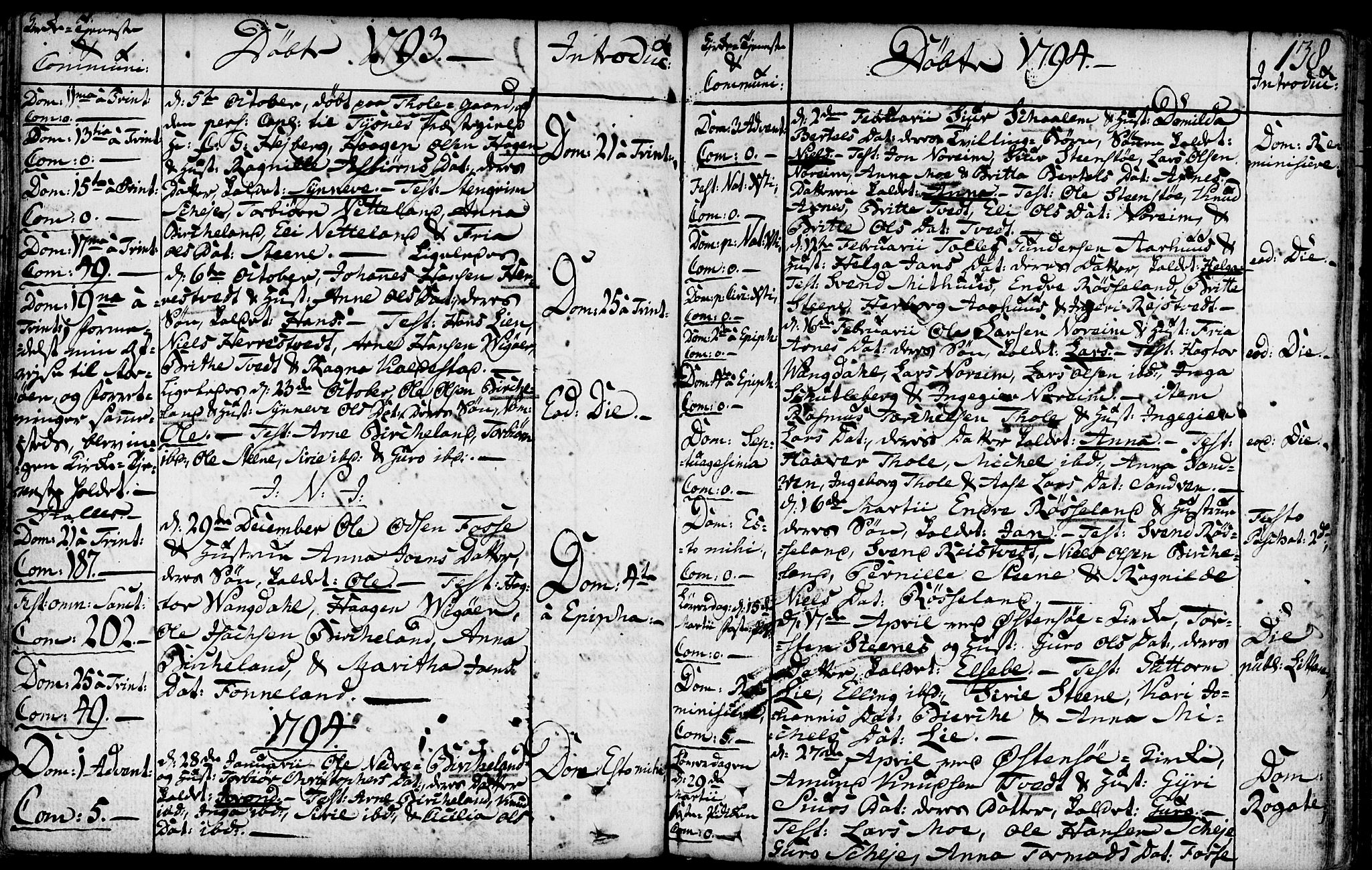 Kvam sokneprestembete, AV/SAB-A-76201/H/Haa: Parish register (official) no. A 3, 1743-1795, p. 138