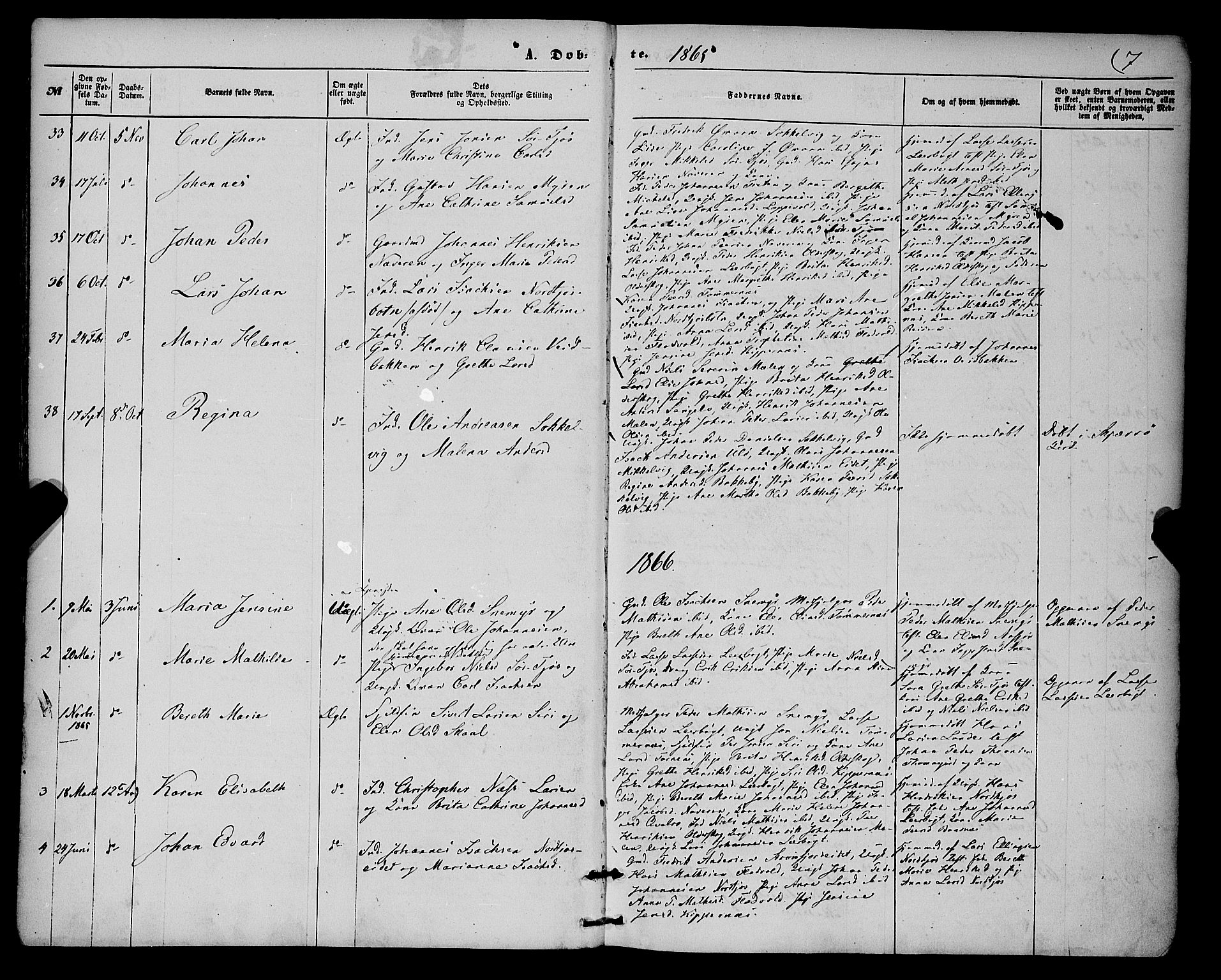 Skjervøy sokneprestkontor, SATØ/S-1300/H/Ha/Haa/L0013kirke: Parish register (official) no. 13, 1863-1877, p. 7