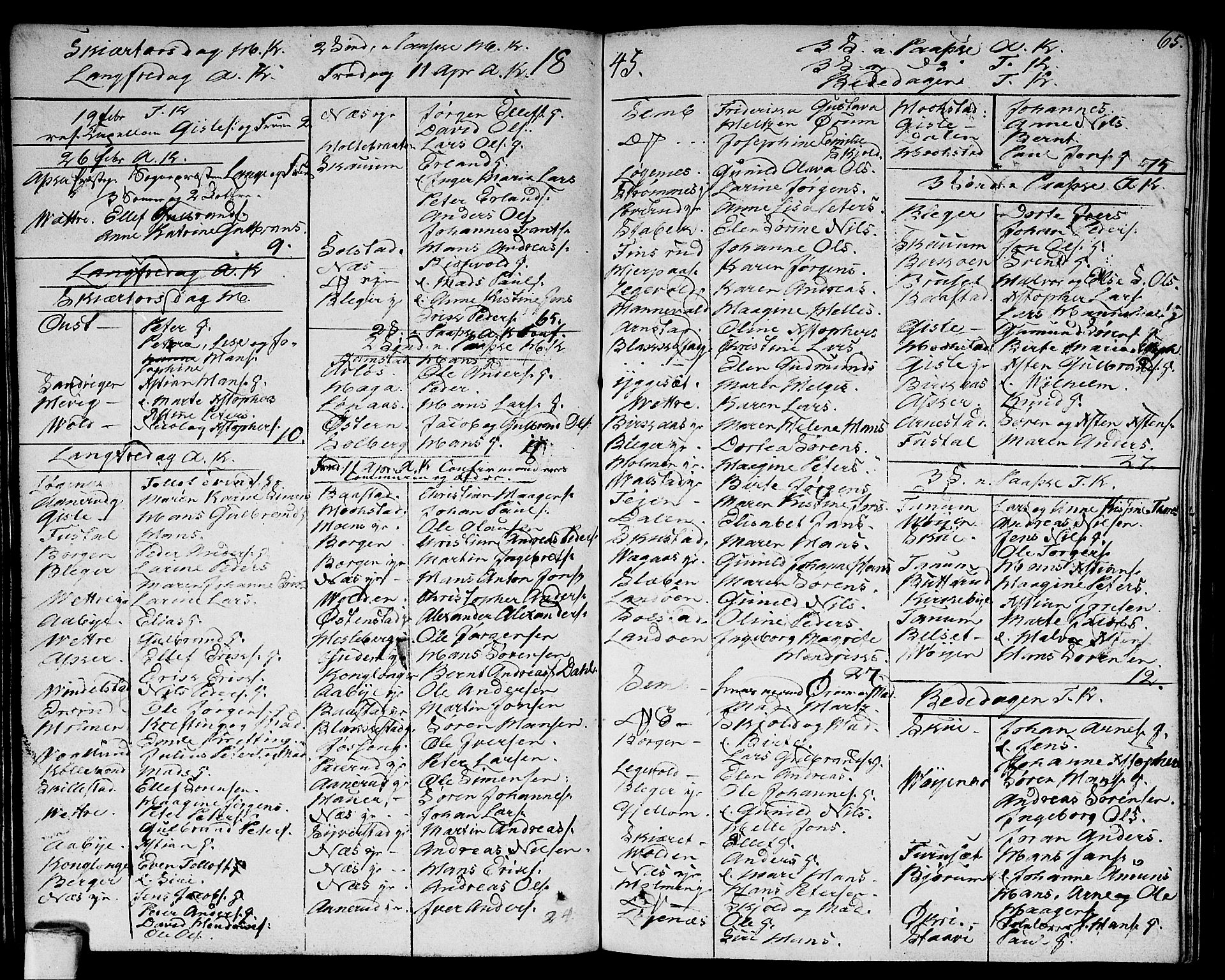 Asker prestekontor Kirkebøker, SAO/A-10256a/F/Fa/L0005: Parish register (official) no. I 5, 1807-1813, p. 65