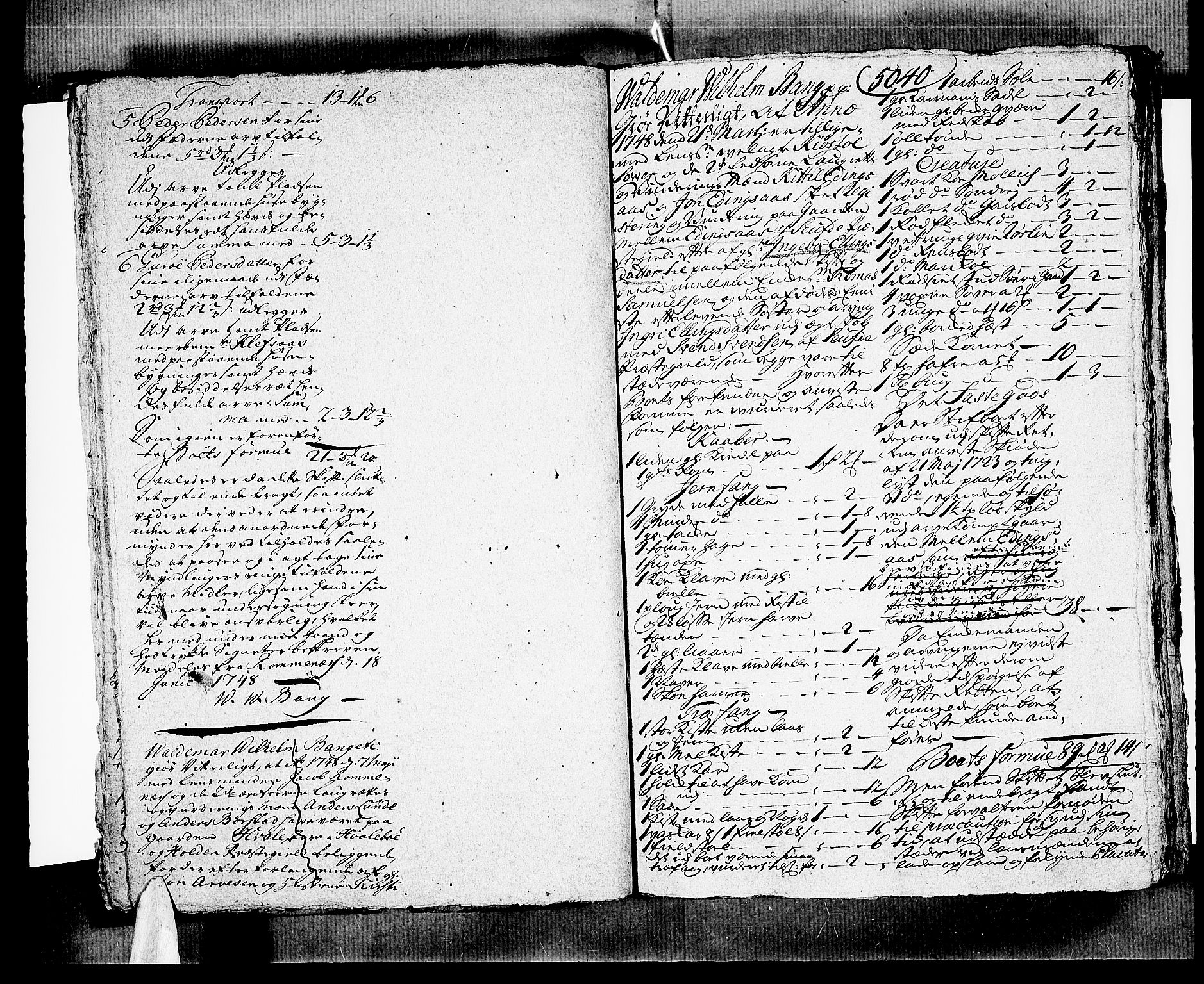 Nedre Telemark sorenskriveri, AV/SAKO-A-135/H/Hb/Hbb/L0007: Skifteprotokoll kopi, 1748-1750, p. 5039b-5040a
