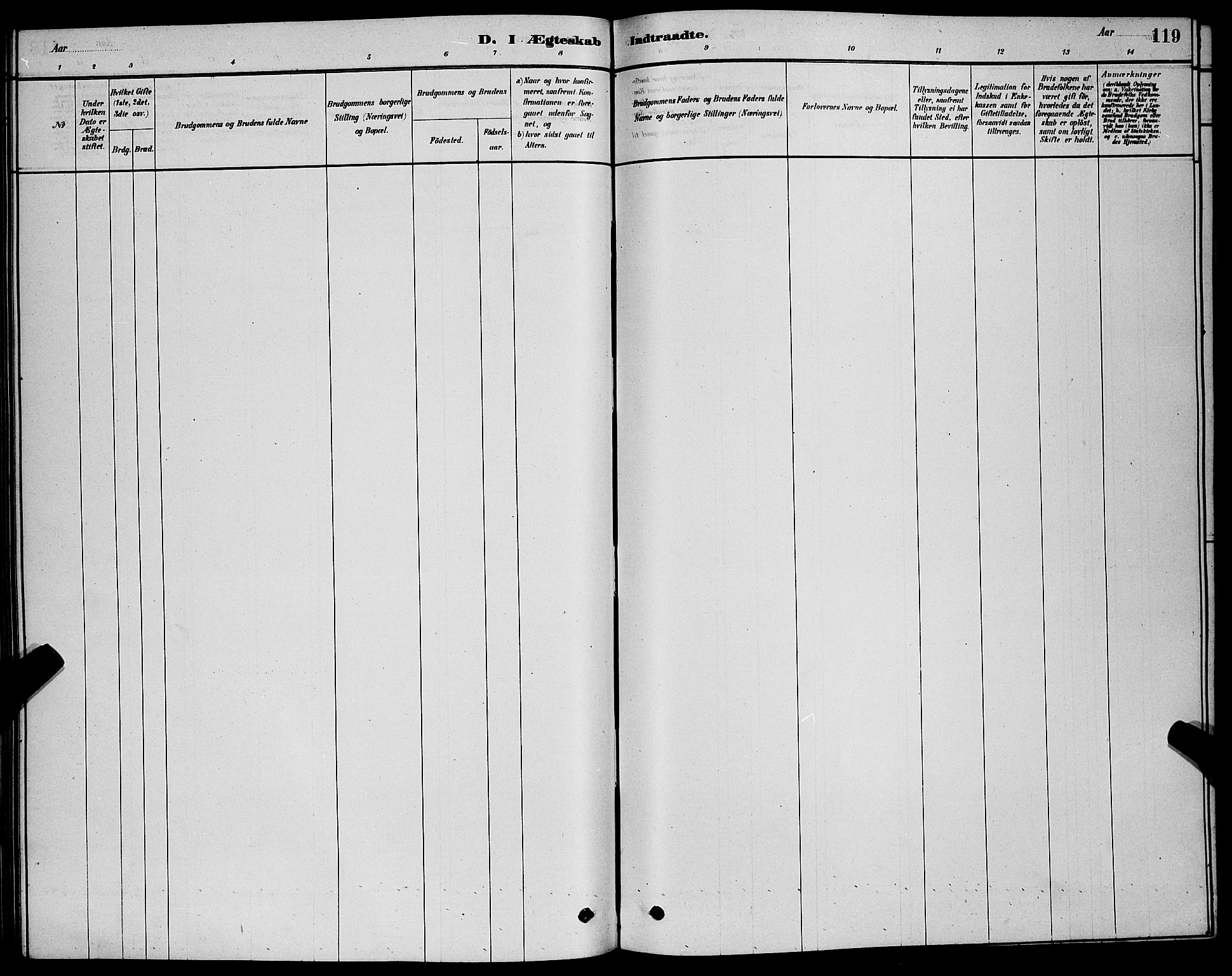 Sand/Bjarkøy sokneprestkontor, AV/SATØ-S-0811/I/Ia/Iab/L0002klokker: Parish register (copy) no. 2, 1878-1890, p. 119