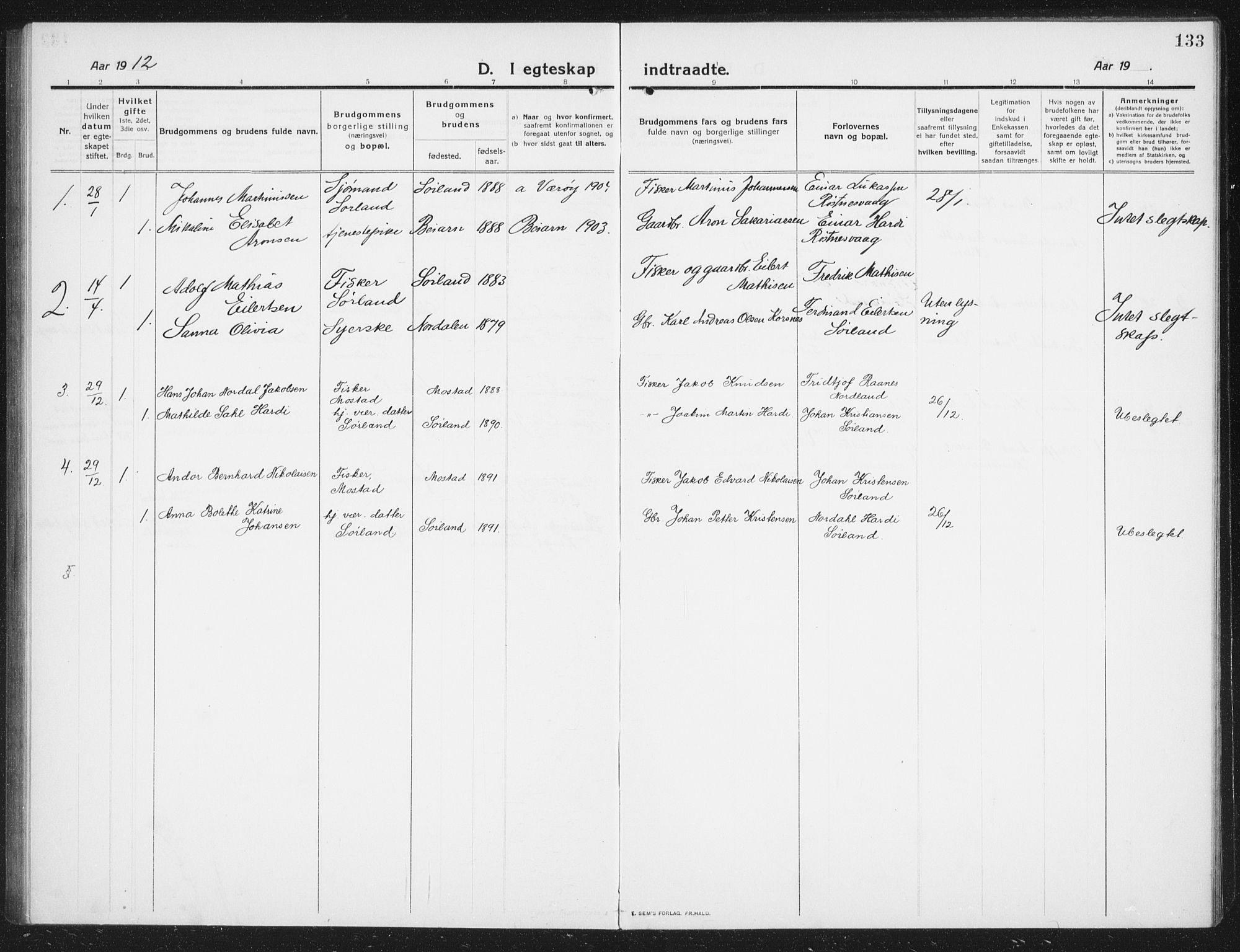 Ministerialprotokoller, klokkerbøker og fødselsregistre - Nordland, AV/SAT-A-1459/807/L0124: Parish register (copy) no. 807C02, 1910-1935, p. 133