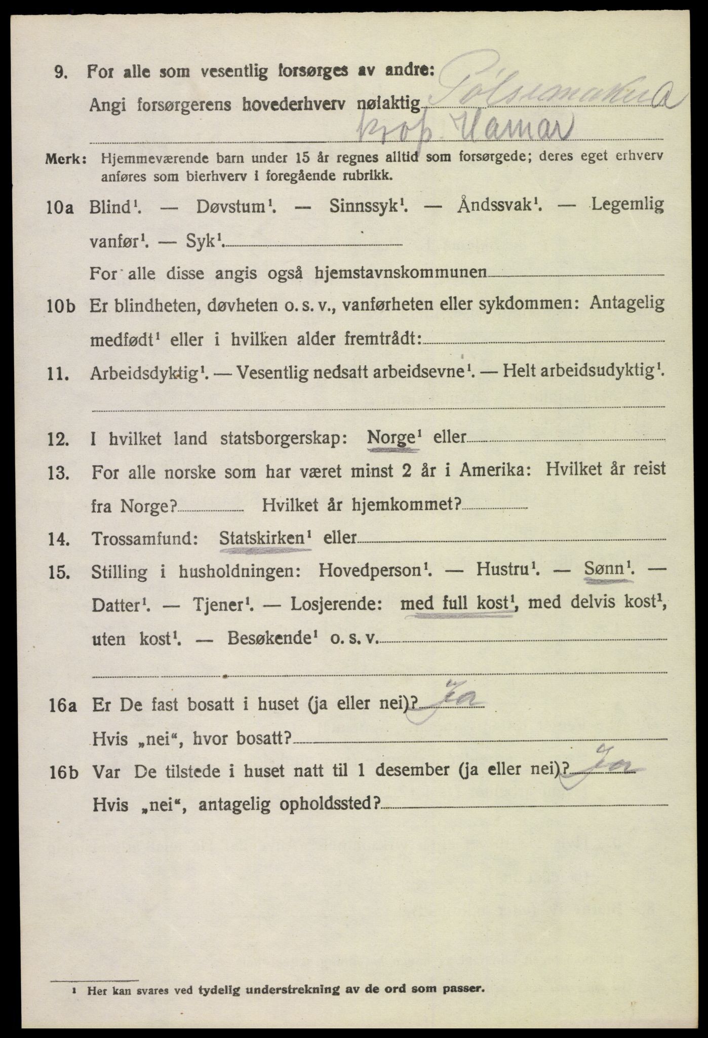 SAH, 1920 census for Stange, 1920, p. 4180