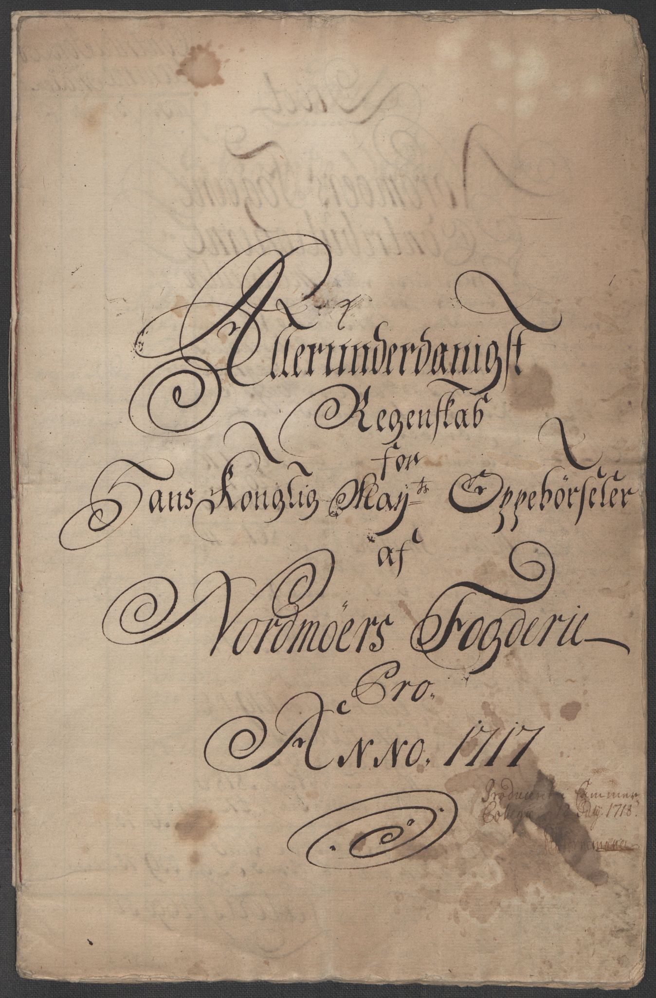 Rentekammeret inntil 1814, Reviderte regnskaper, Fogderegnskap, RA/EA-4092/R56/L3750: Fogderegnskap Nordmøre, 1717, p. 5