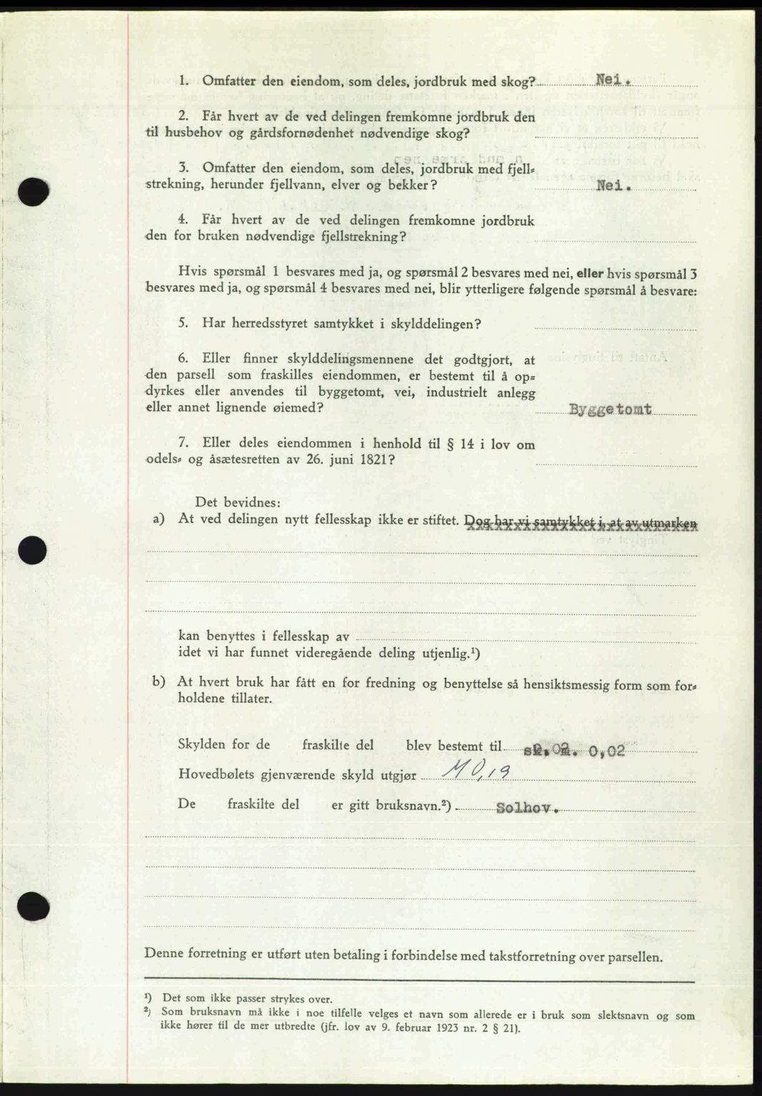 Romsdal sorenskriveri, AV/SAT-A-4149/1/2/2C: Mortgage book no. A31, 1949-1949, Diary no: : 3247/1949