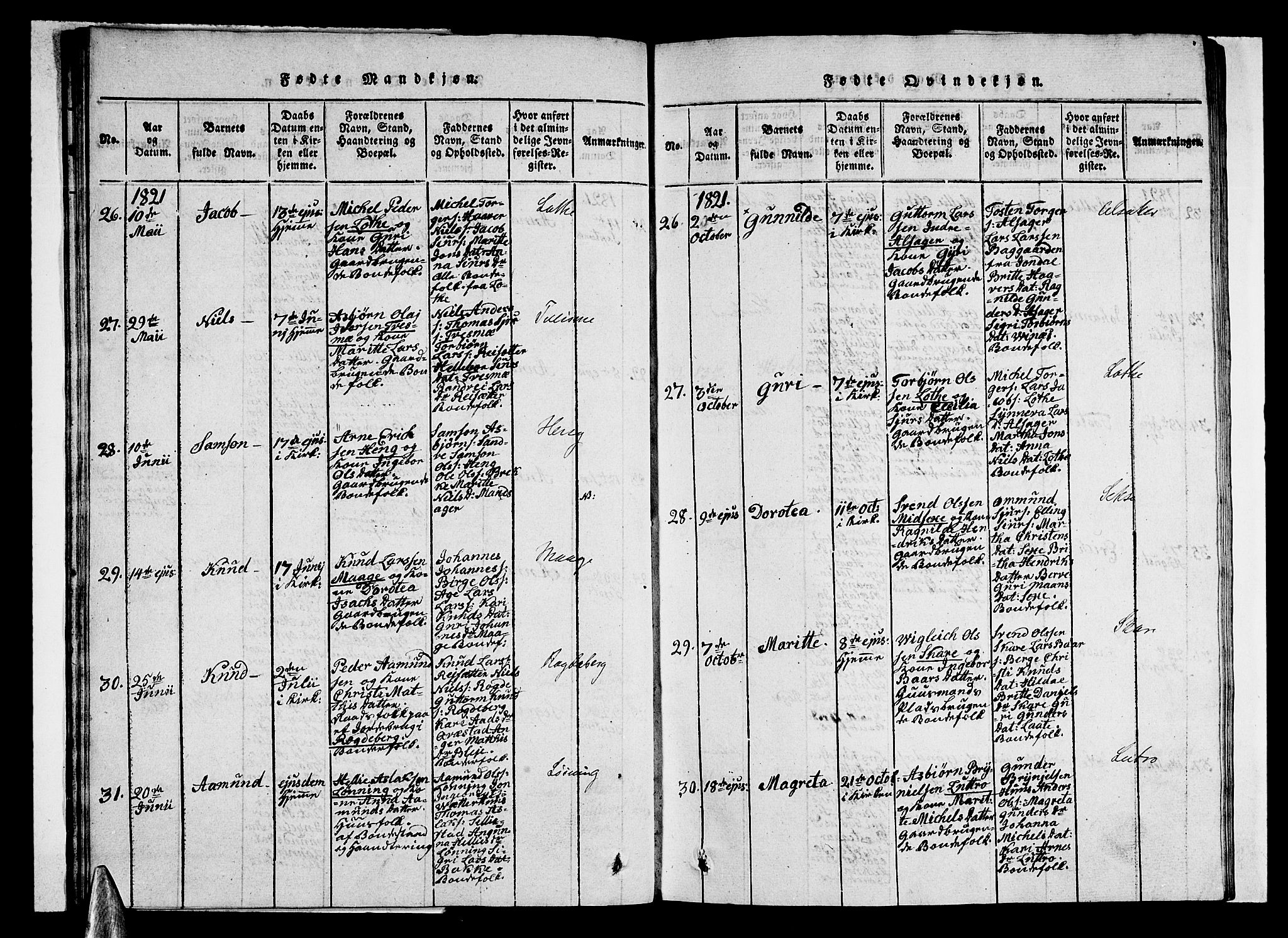 Ullensvang sokneprestembete, AV/SAB-A-78701/H/Haa: Parish register (official) no. A 9, 1819-1826