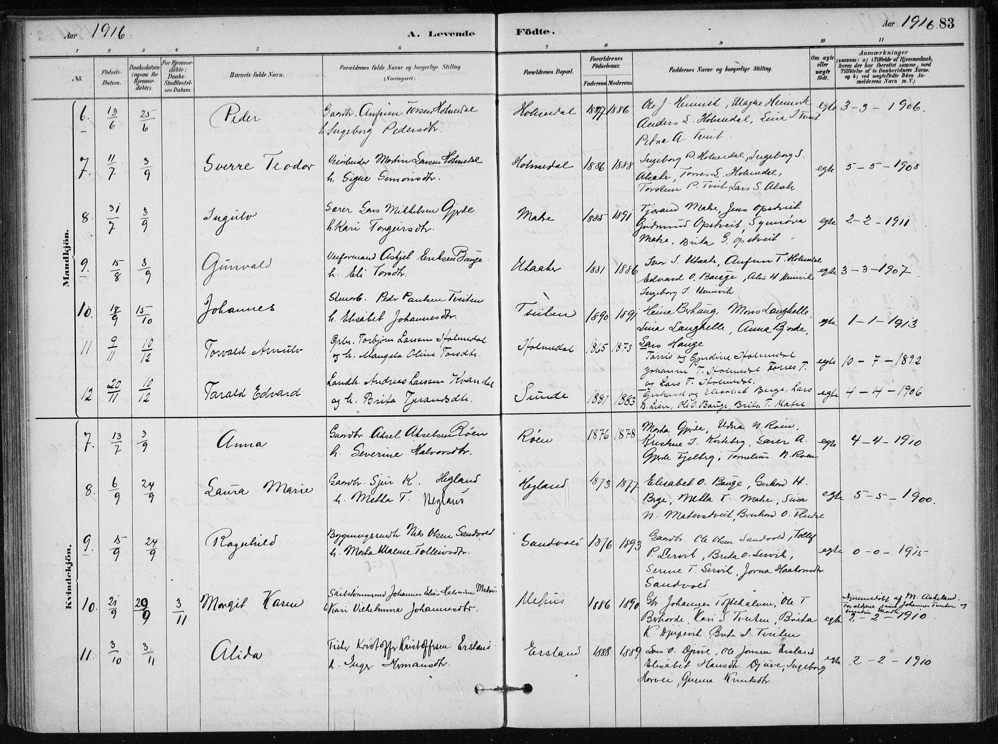 Skånevik sokneprestembete, SAB/A-77801/H/Haa: Parish register (official) no. C  1, 1879-1917, p. 83