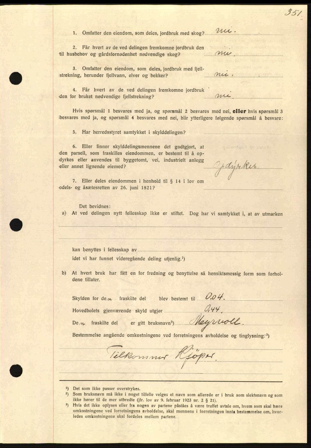 Nordmøre sorenskriveri, SAT/A-4132/1/2/2Ca: Mortgage book no. A84, 1938-1938, Diary no: : 1910/1938