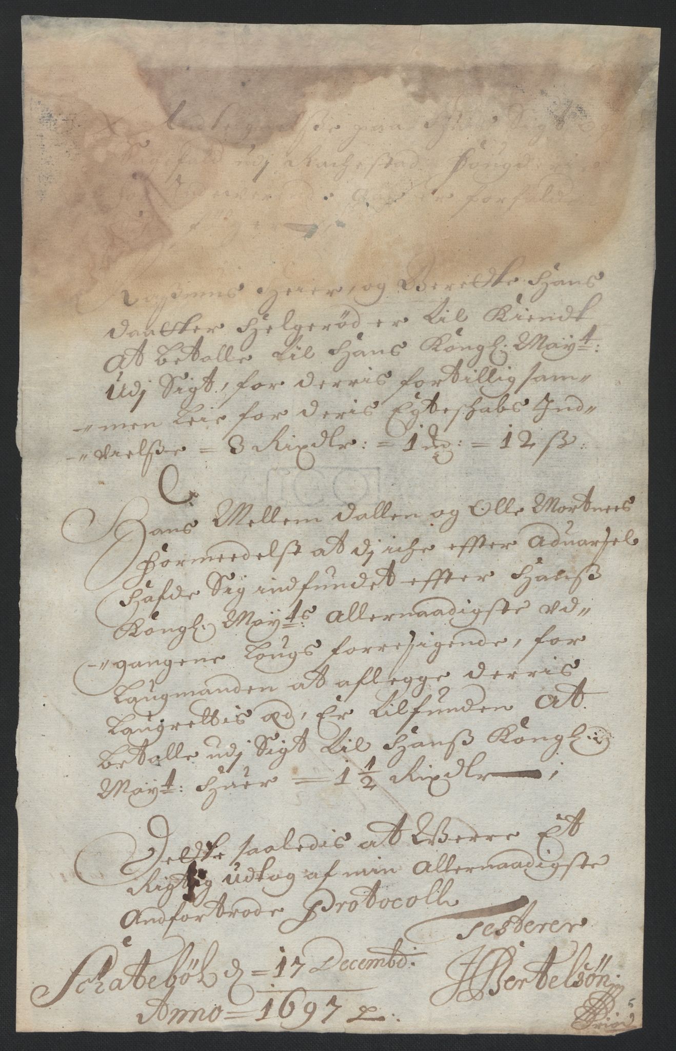Rentekammeret inntil 1814, Reviderte regnskaper, Fogderegnskap, AV/RA-EA-4092/R07/L0287: Fogderegnskap Rakkestad, Heggen og Frøland, 1697, p. 29