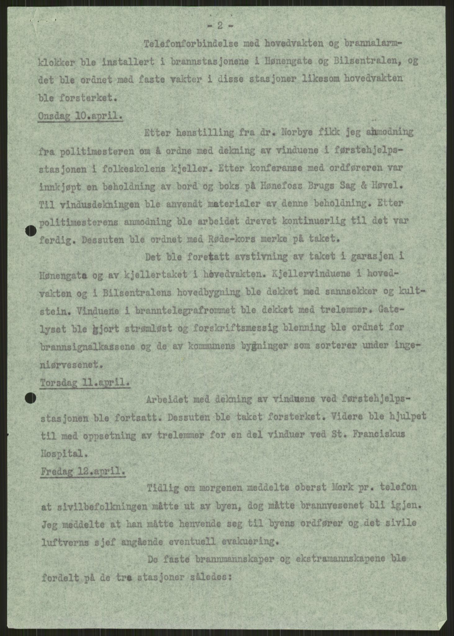 Forsvaret, Forsvarets krigshistoriske avdeling, AV/RA-RAFA-2017/Y/Ya/L0014: II-C-11-31 - Fylkesmenn.  Rapporter om krigsbegivenhetene 1940., 1940, p. 361