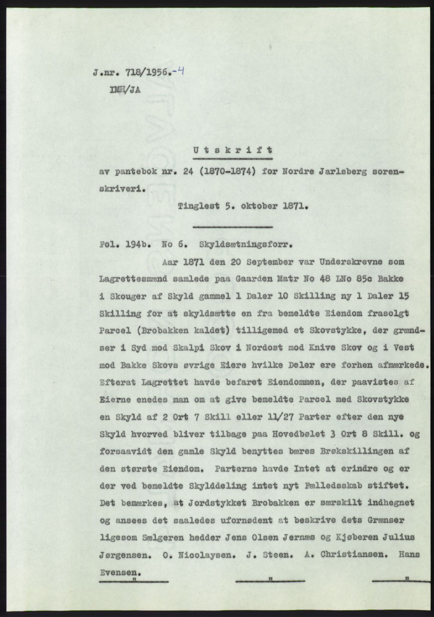 Statsarkivet i Kongsberg, SAKO/A-0001, 1956, p. 308