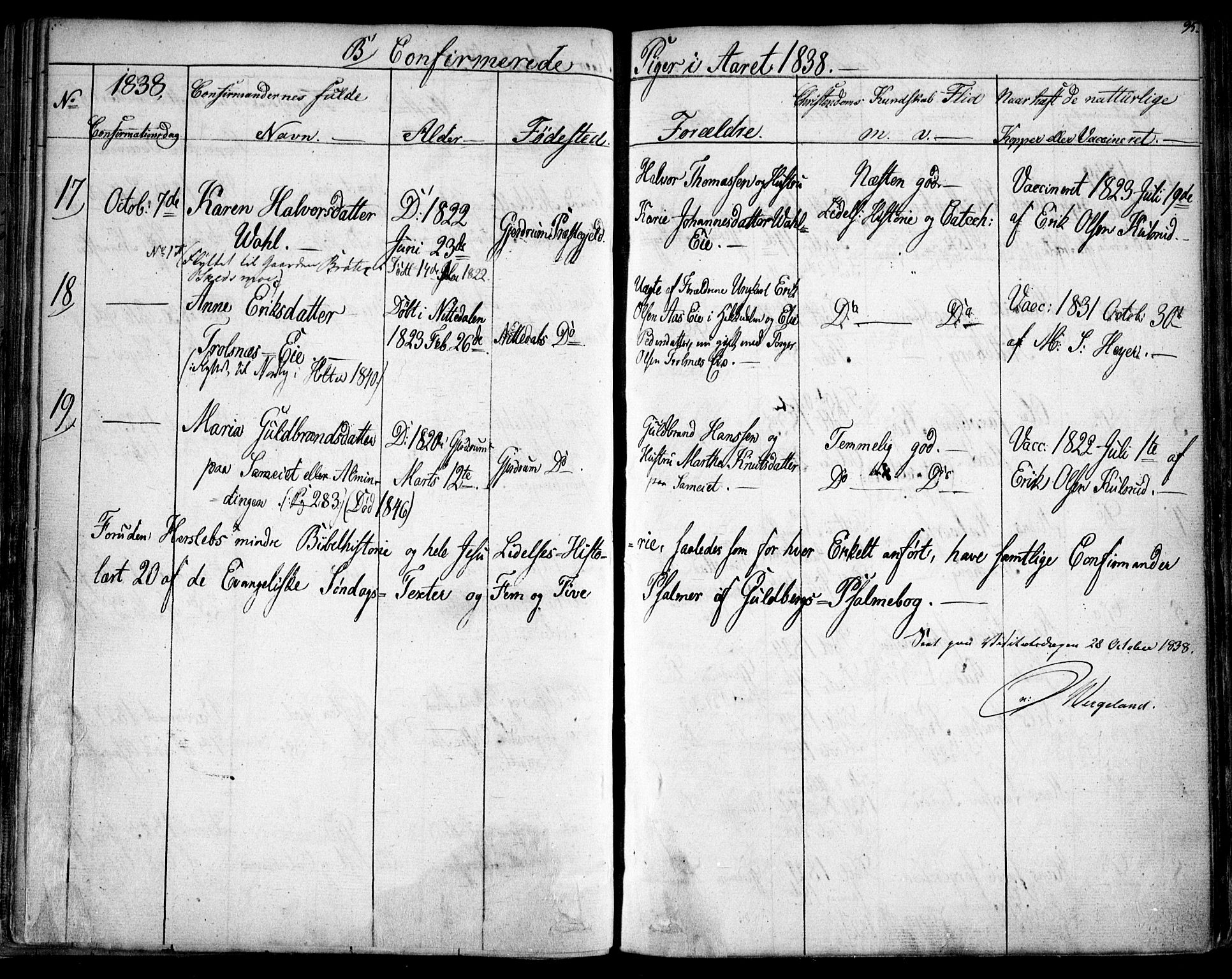 Gjerdrum prestekontor Kirkebøker, AV/SAO-A-10412b/F/Fa/L0005: Parish register (official) no. I 5, 1835-1845, p. 95