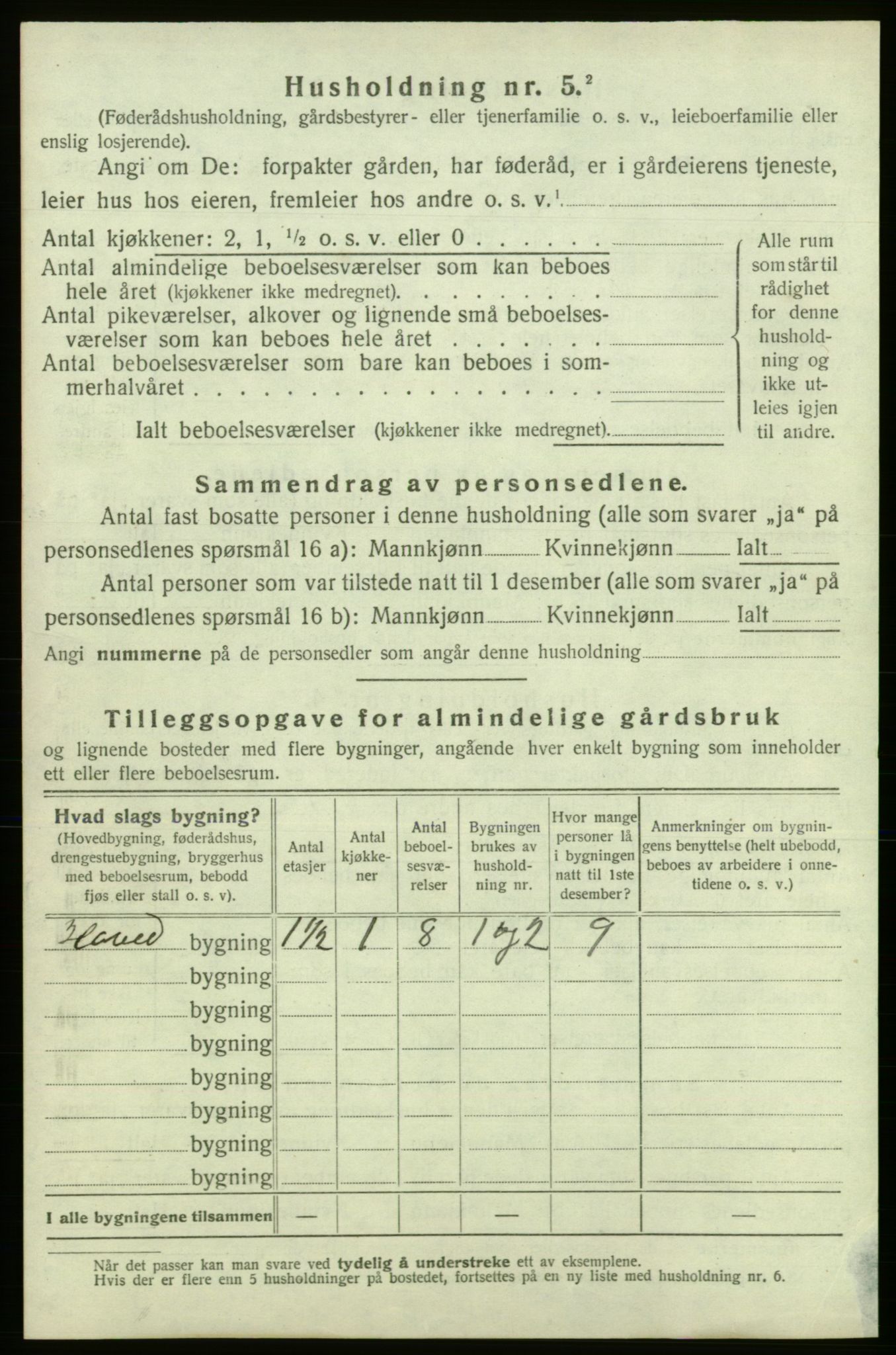 SAB, 1920 census for Kvinnherad, 1920, p. 1794