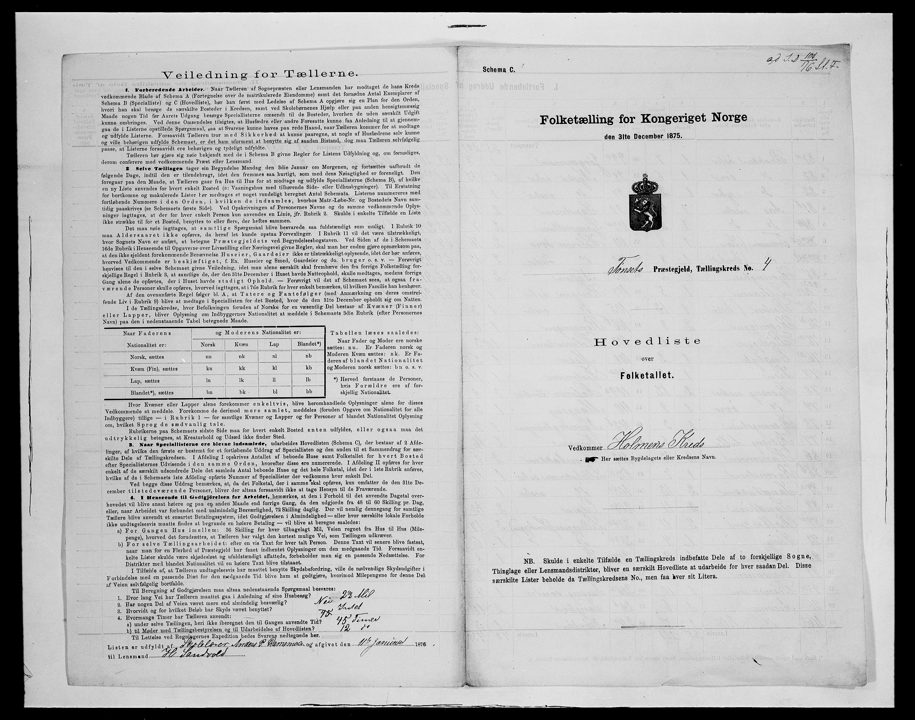 SAH, 1875 census for 0437P Tynset, 1875, p. 126