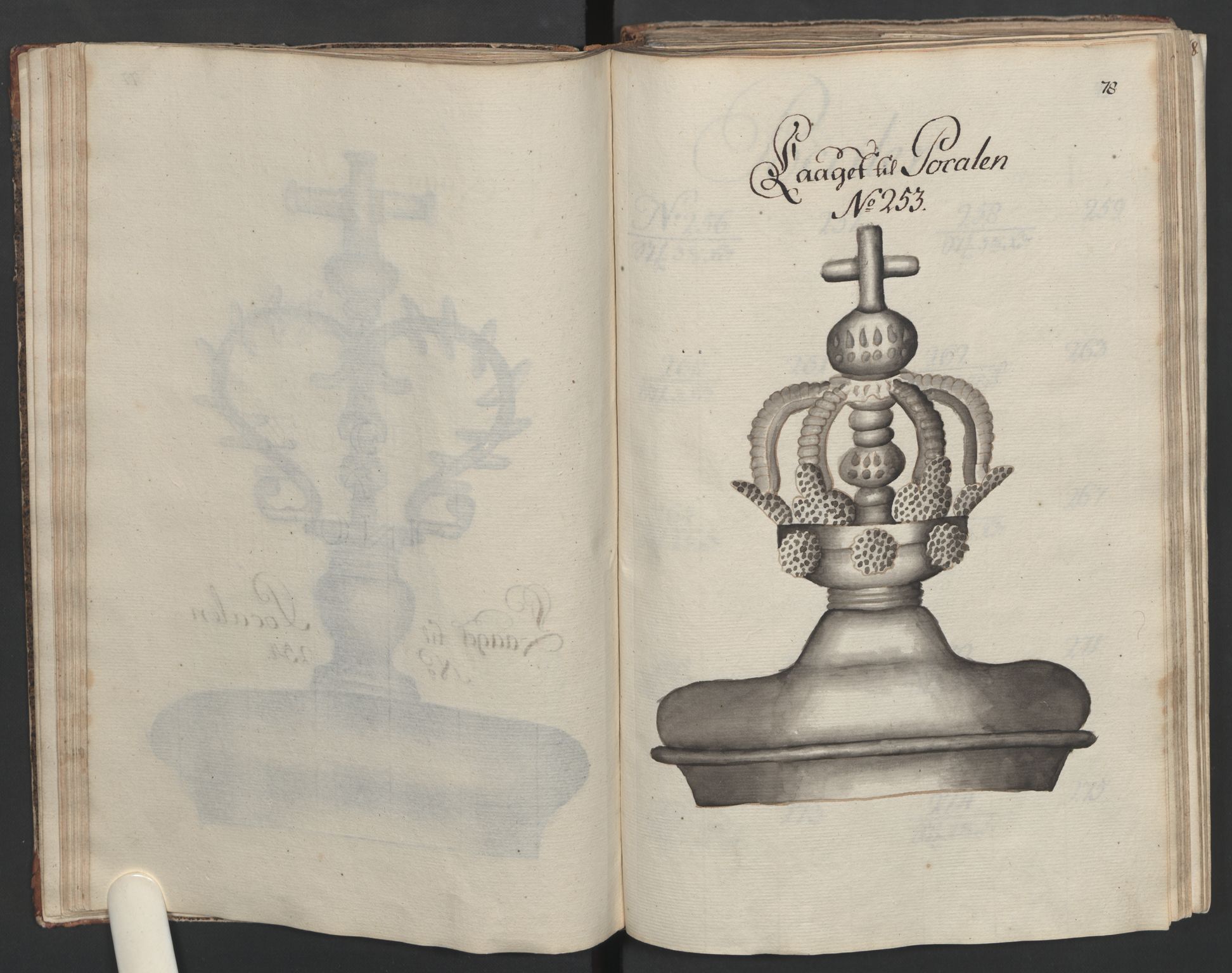 Glassverk, samlinger, AV/RA-PA-0001/F/Fa/L0036: Modellbok for Nøstetangens og Aas' produkter med prisangivelse,, 1763, p. 78