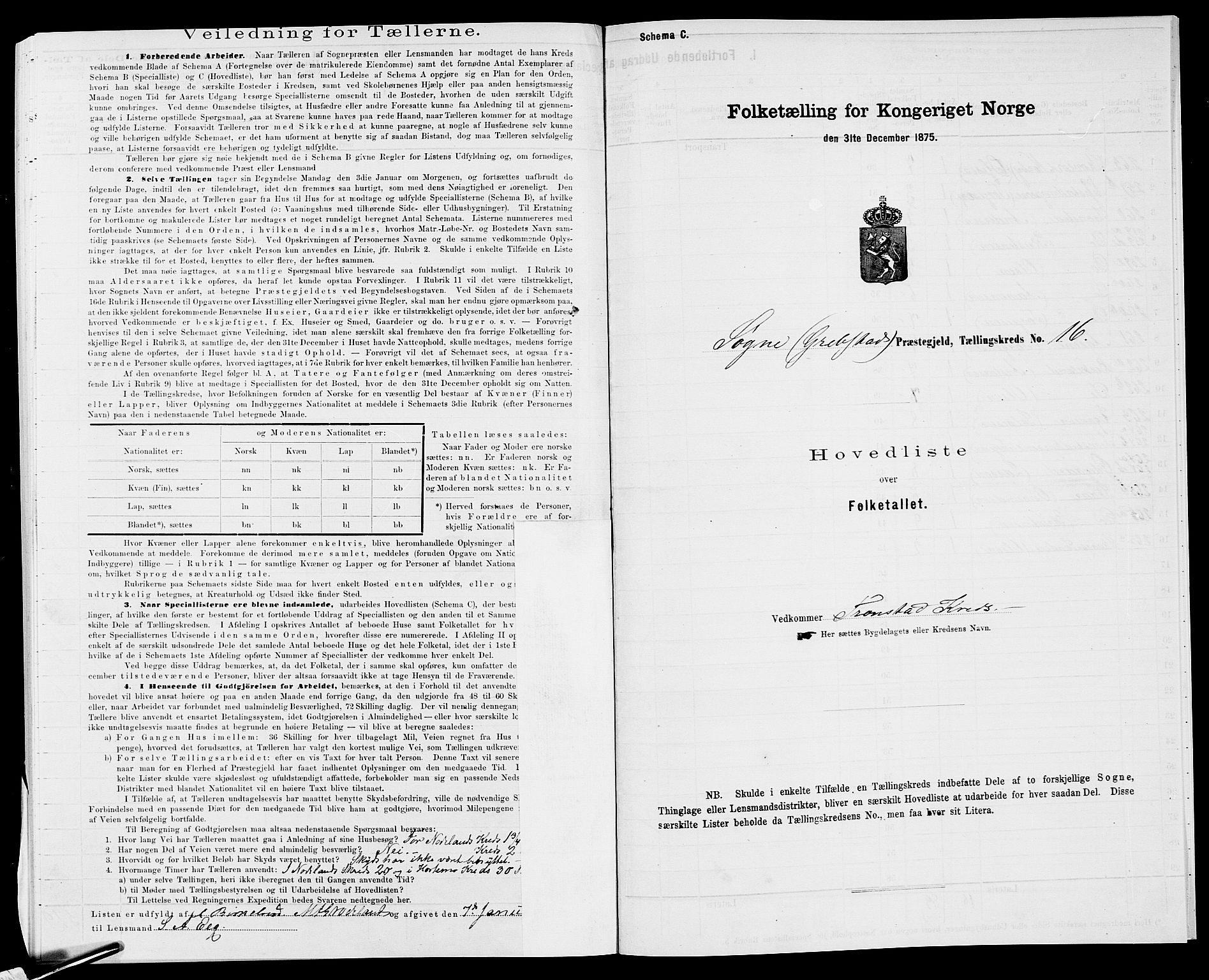 SAK, 1875 census for 1018P Søgne, 1875, p. 64