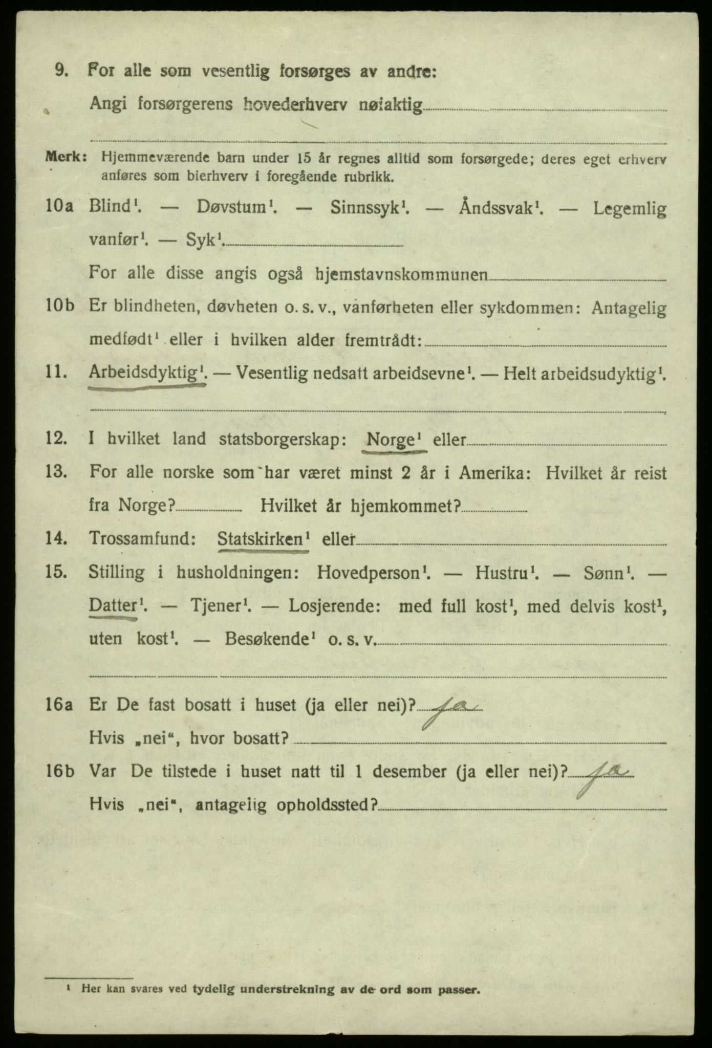 SAB, 1920 census for Haus, 1920, p. 1704