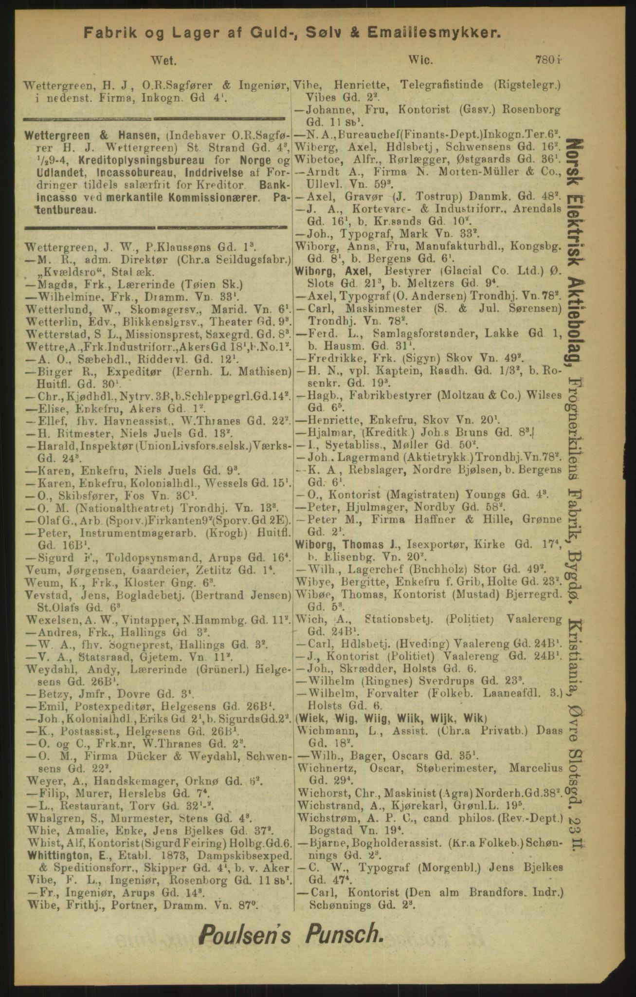 Kristiania/Oslo adressebok, PUBL/-, 1900, p. 780