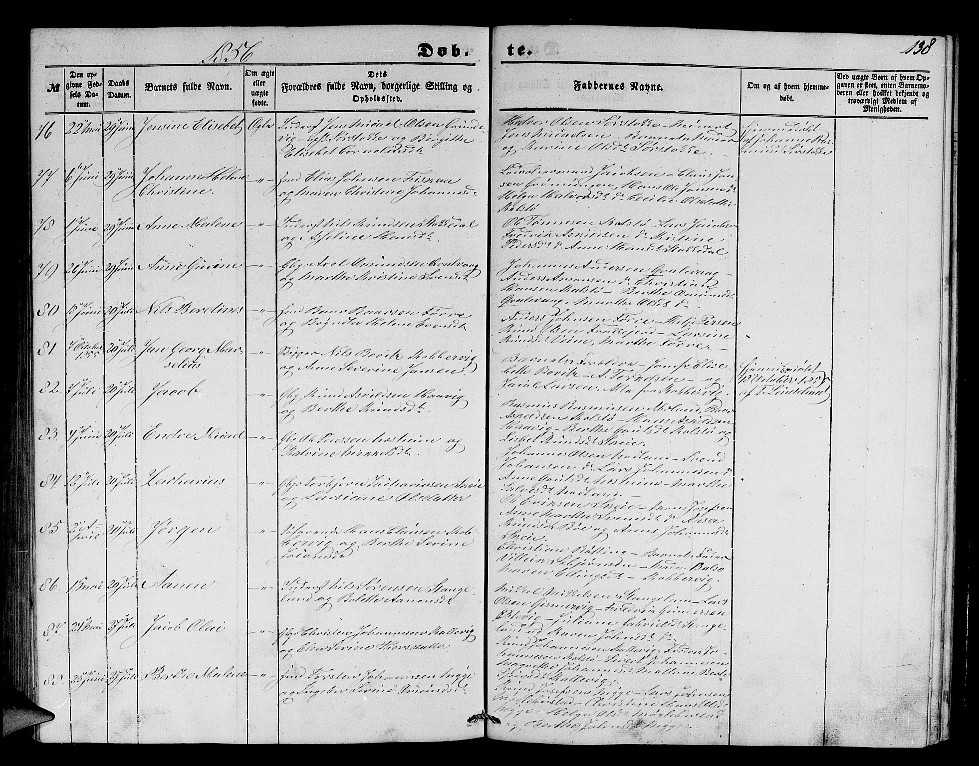 Avaldsnes sokneprestkontor, AV/SAST-A -101851/H/Ha/Hab/L0002: Parish register (copy) no. B 2, 1848-1856, p. 138