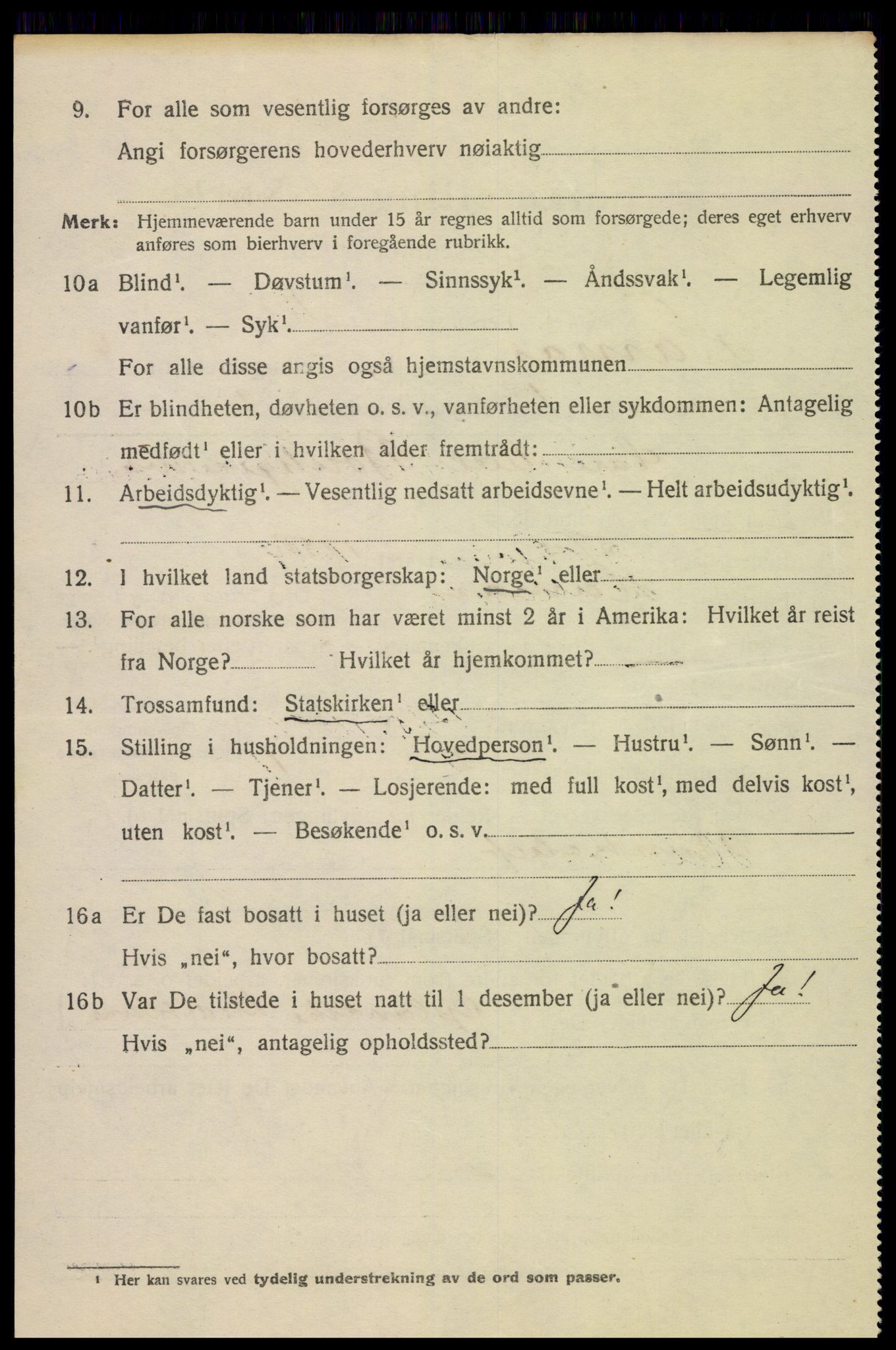 SAH, 1920 census for Hamar, 1920, p. 7796