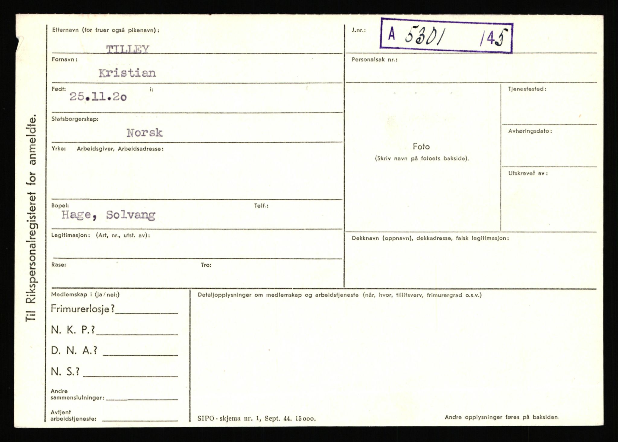 Statspolitiet - Hovedkontoret / Osloavdelingen, AV/RA-S-1329/C/Ca/L0015: Svea - Tøsse, 1943-1945, p. 3159