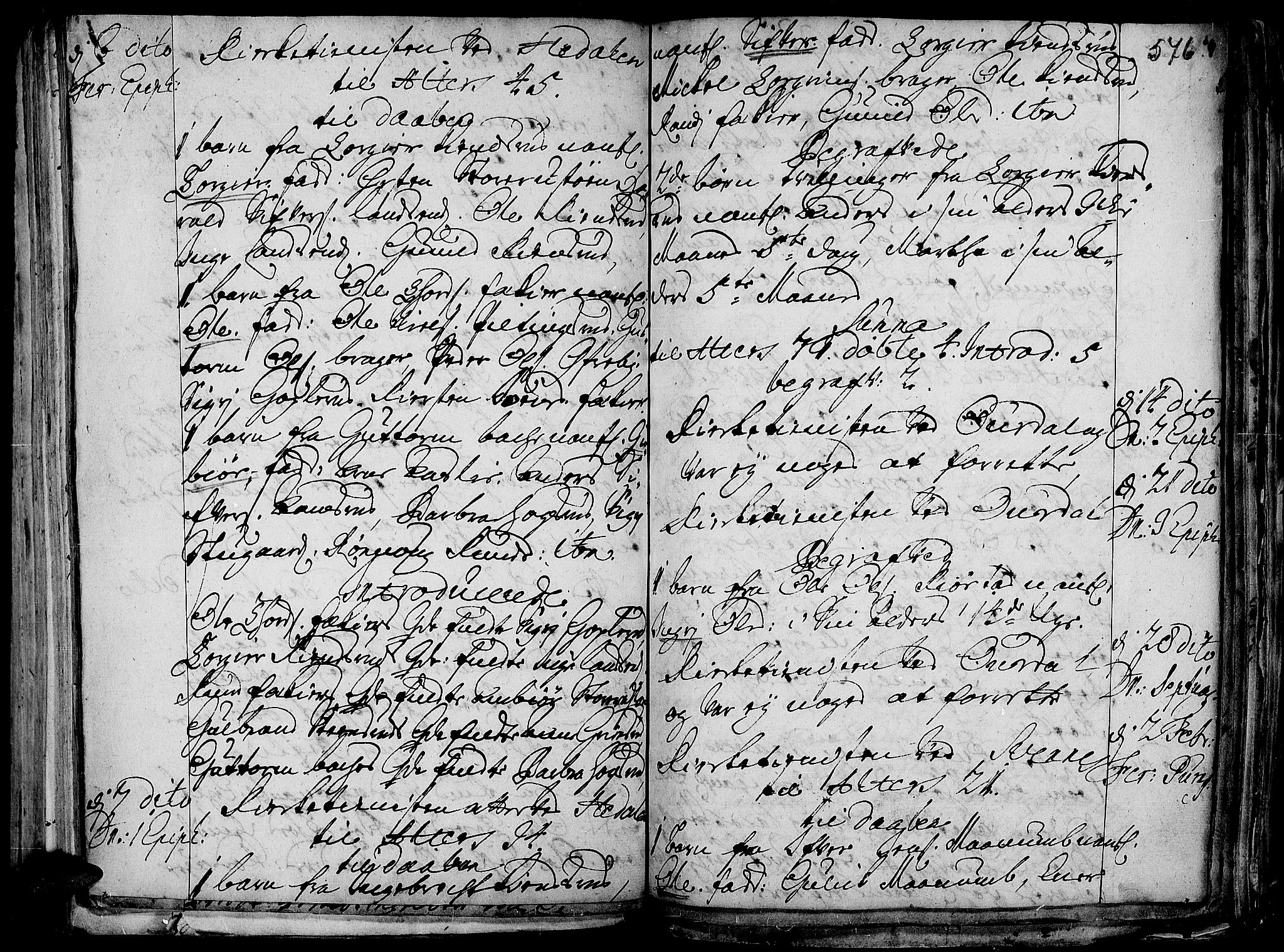Aurdal prestekontor, SAH/PREST-126/H/Ha/Haa/L0001: Parish register (official) no. 1-3, 1692-1730, p. 576