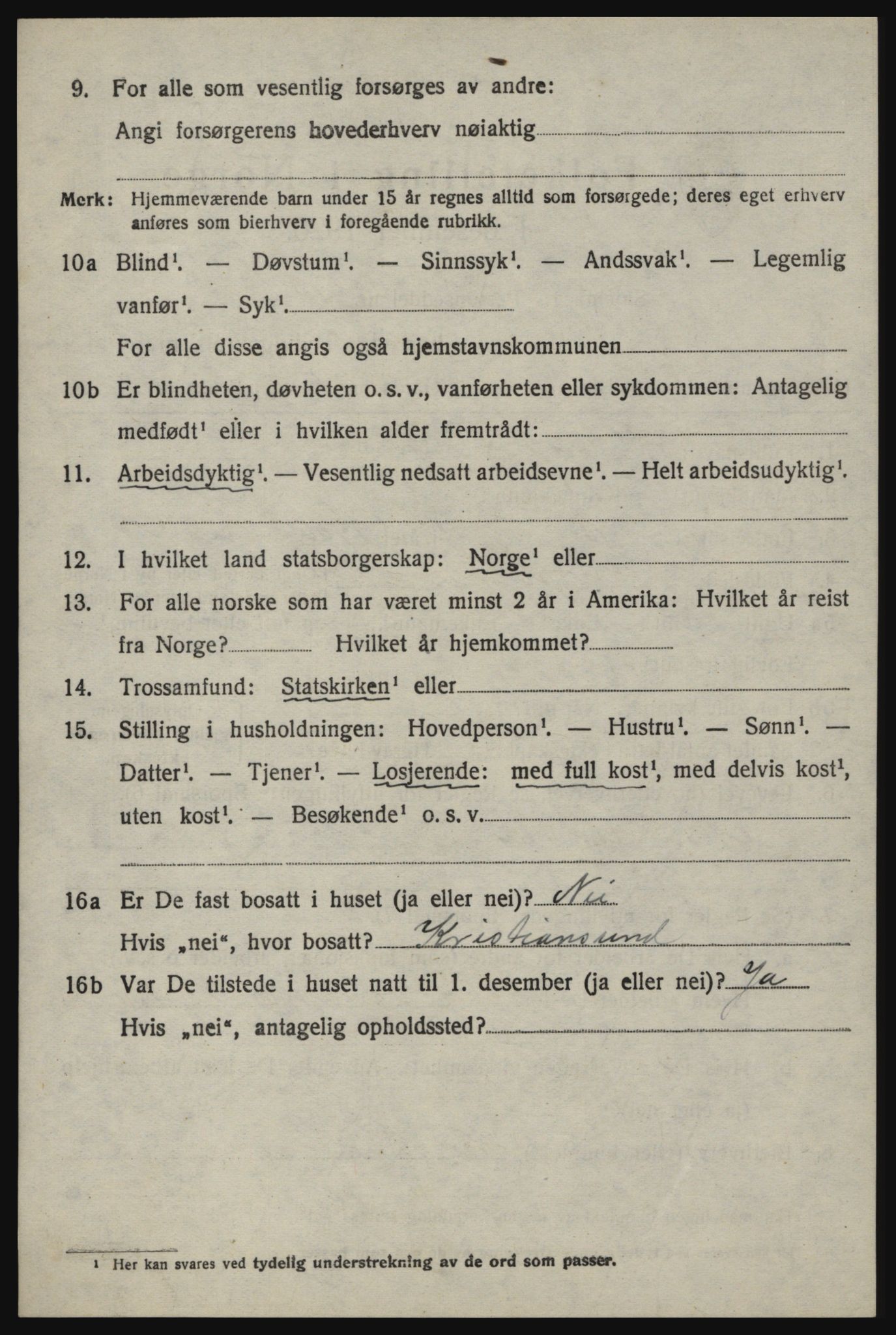 SAO, 1920 census for Idd, 1920, p. 2303