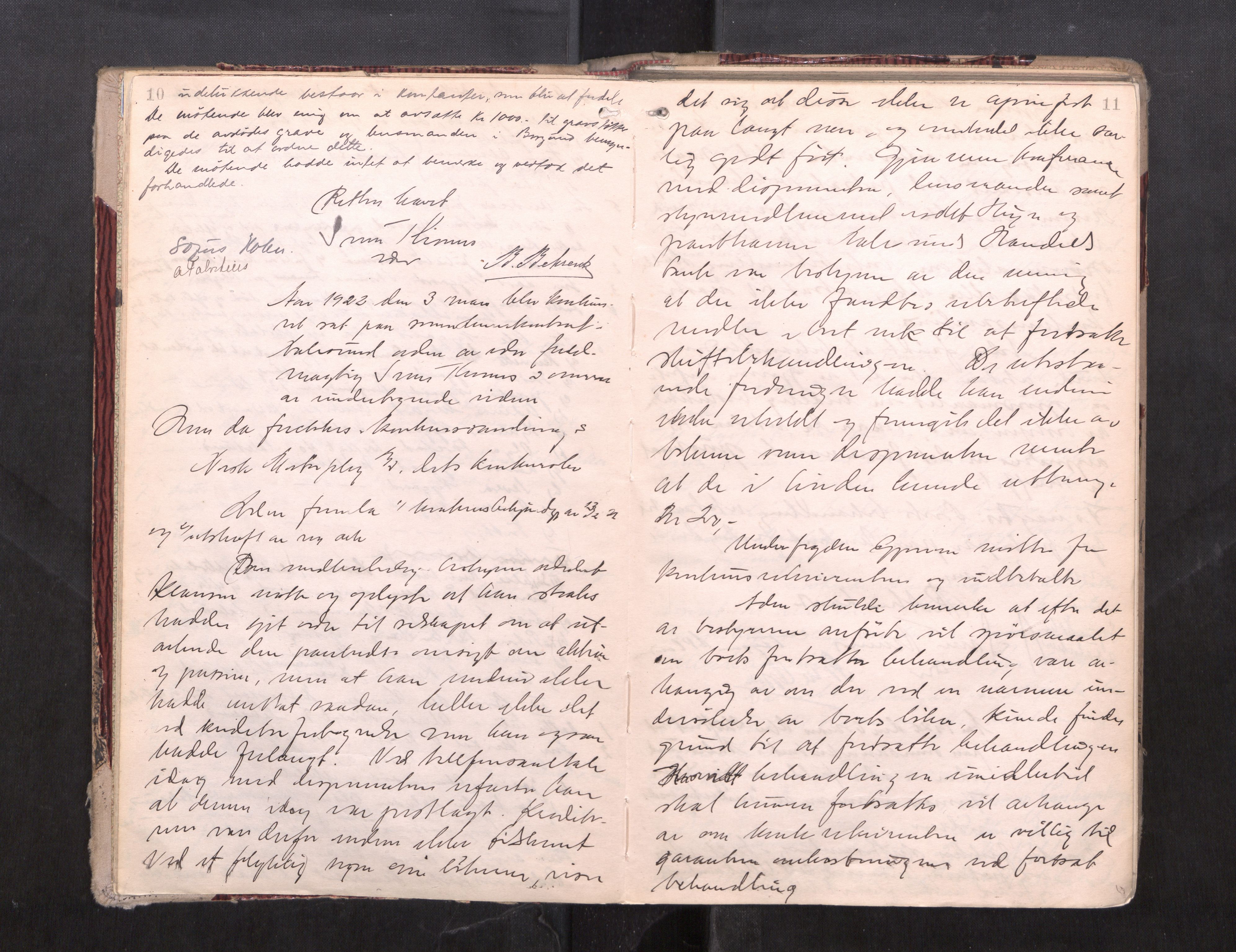 Nordre Sunnmøre sorenskriveri, AV/SAT-A-0006/1/3/3B/L0006: Skiftebehandlingsprotokoll 6, 1922-1926, p. 10-11