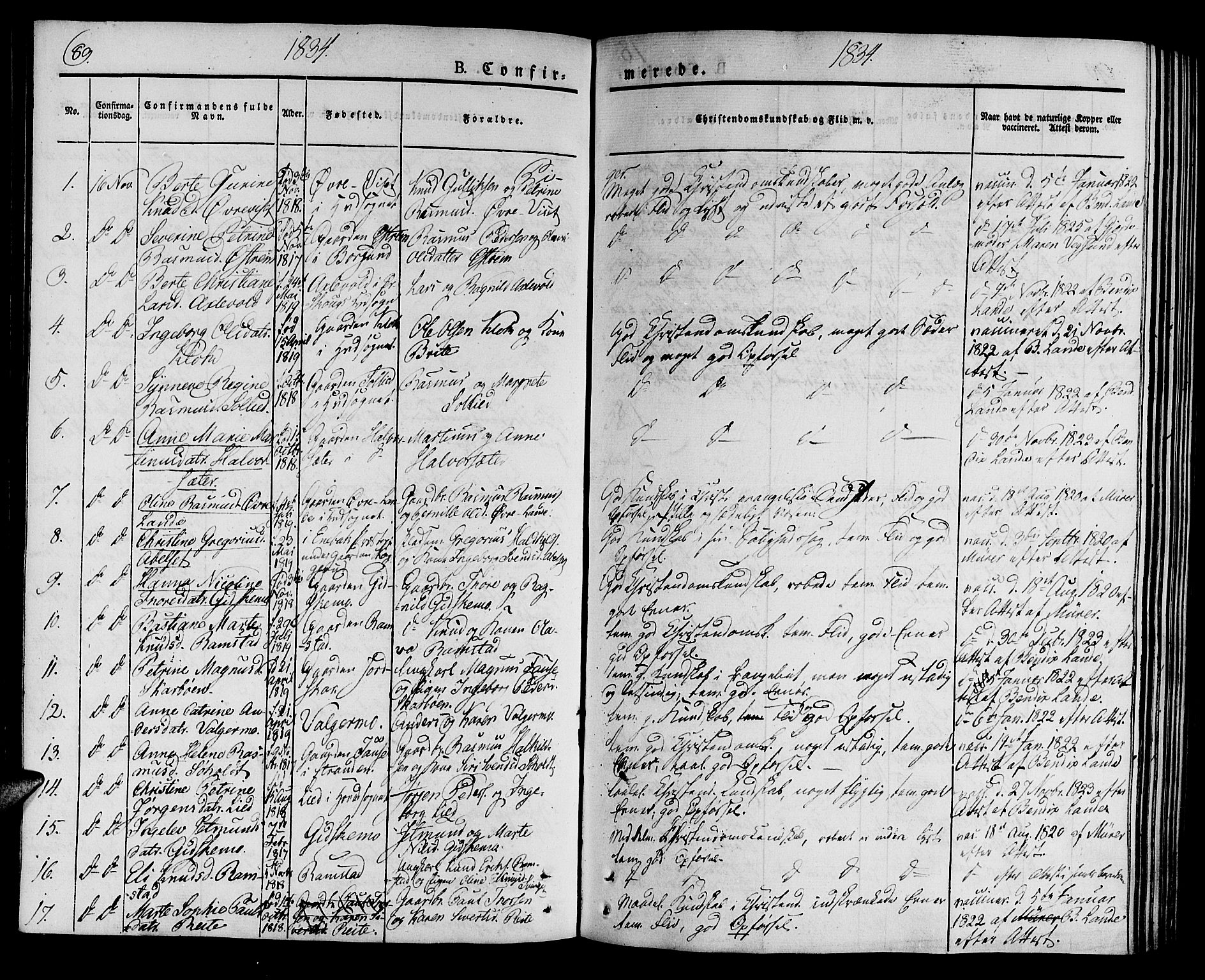 Ministerialprotokoller, klokkerbøker og fødselsregistre - Møre og Romsdal, SAT/A-1454/522/L0311: Parish register (official) no. 522A06, 1832-1842, p. 89