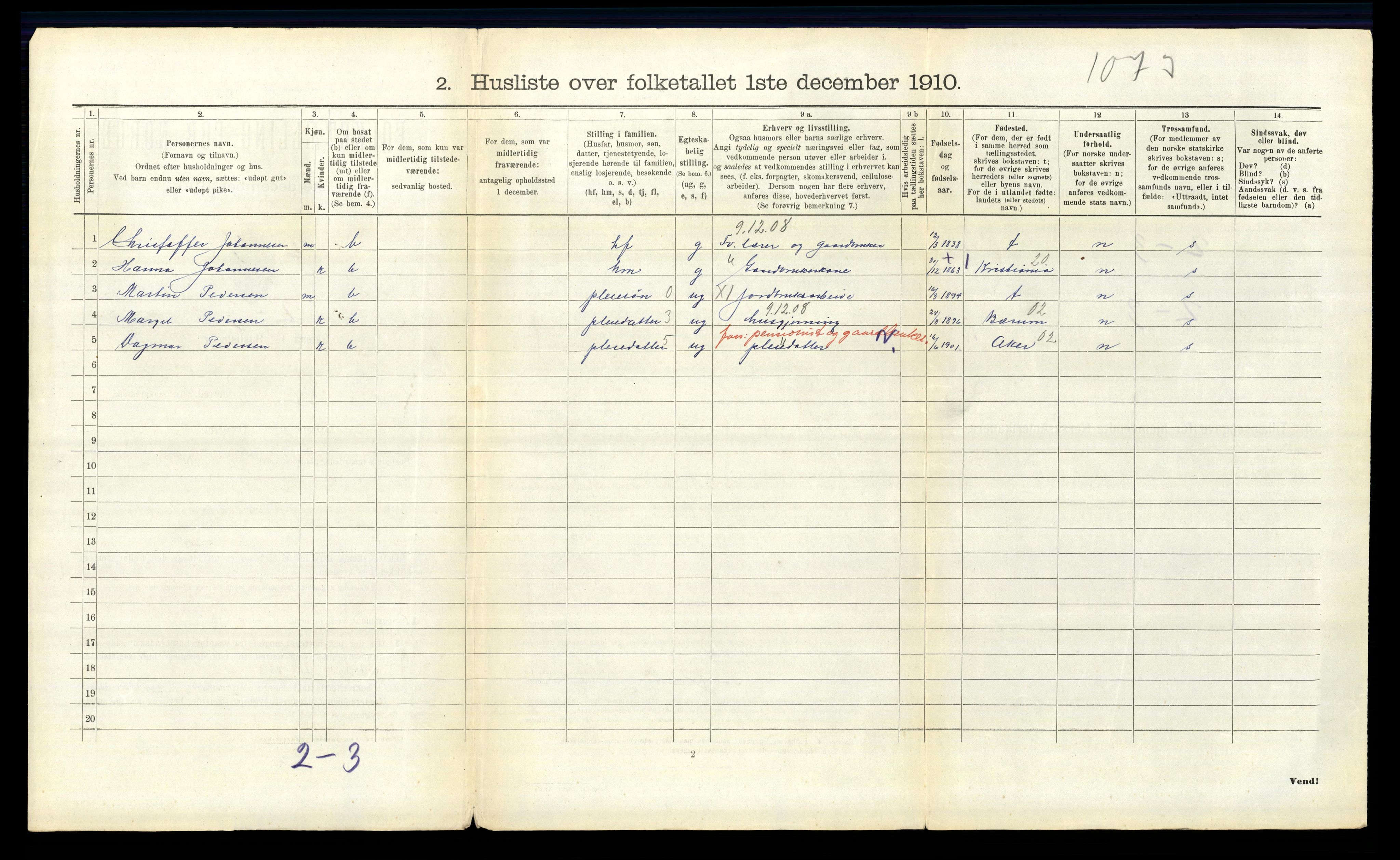 RA, 1910 census for Kråkstad, 1910, p. 416