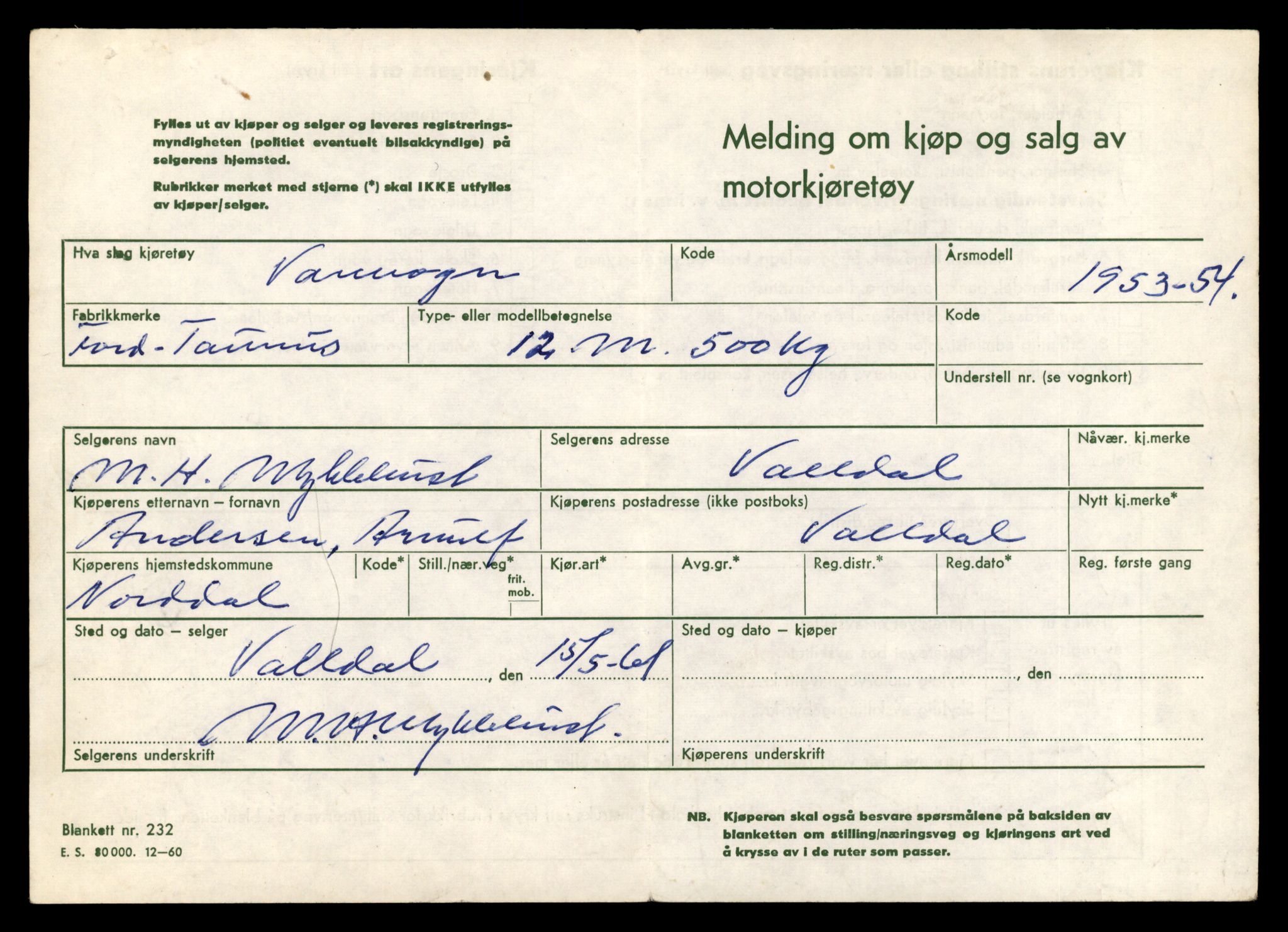 Møre og Romsdal vegkontor - Ålesund trafikkstasjon, AV/SAT-A-4099/F/Fe/L0034: Registreringskort for kjøretøy T 12500 - T 12652, 1927-1998, p. 1340