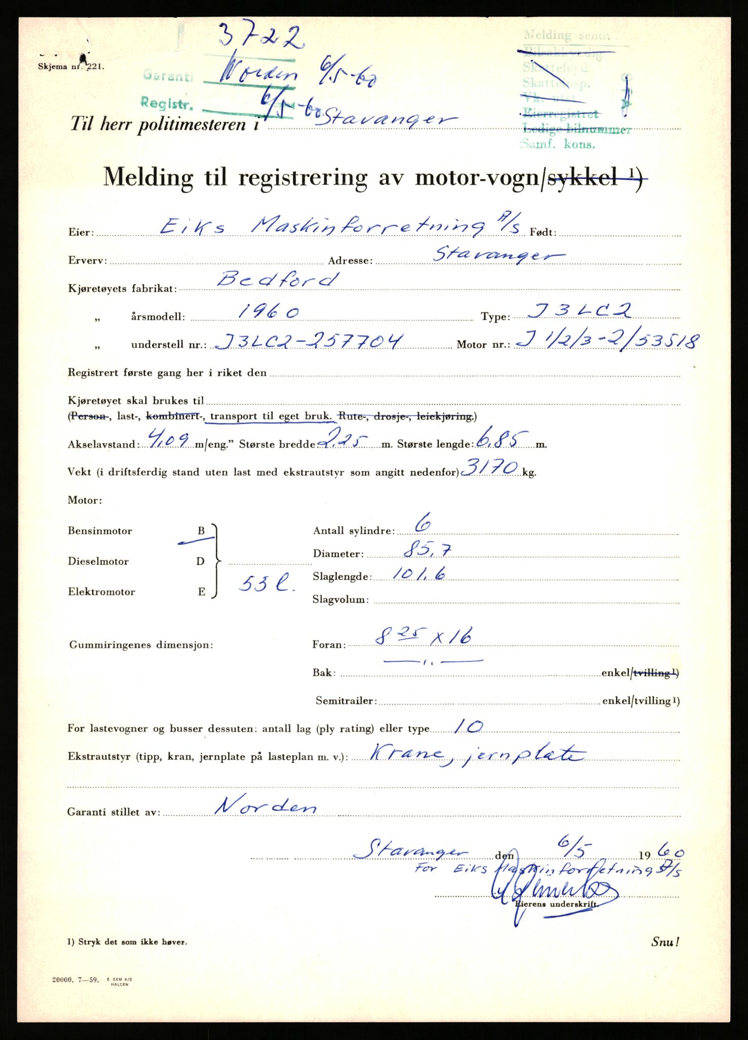 Stavanger trafikkstasjon, AV/SAST-A-101942/0/F/L0011: L-3700 - L-4199, 1930-1971, p. 131