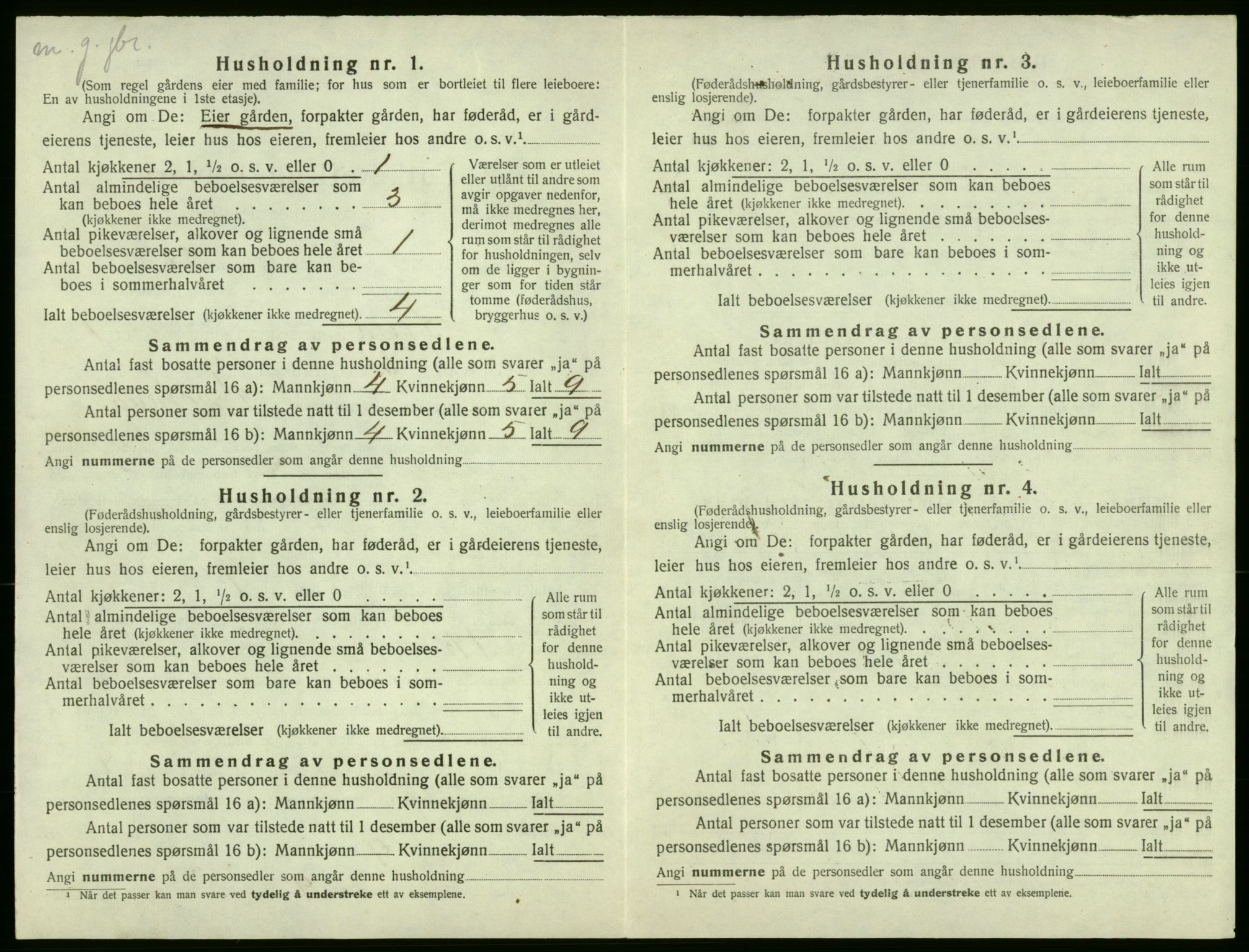 SAB, 1920 census for Stord, 1920, p. 94