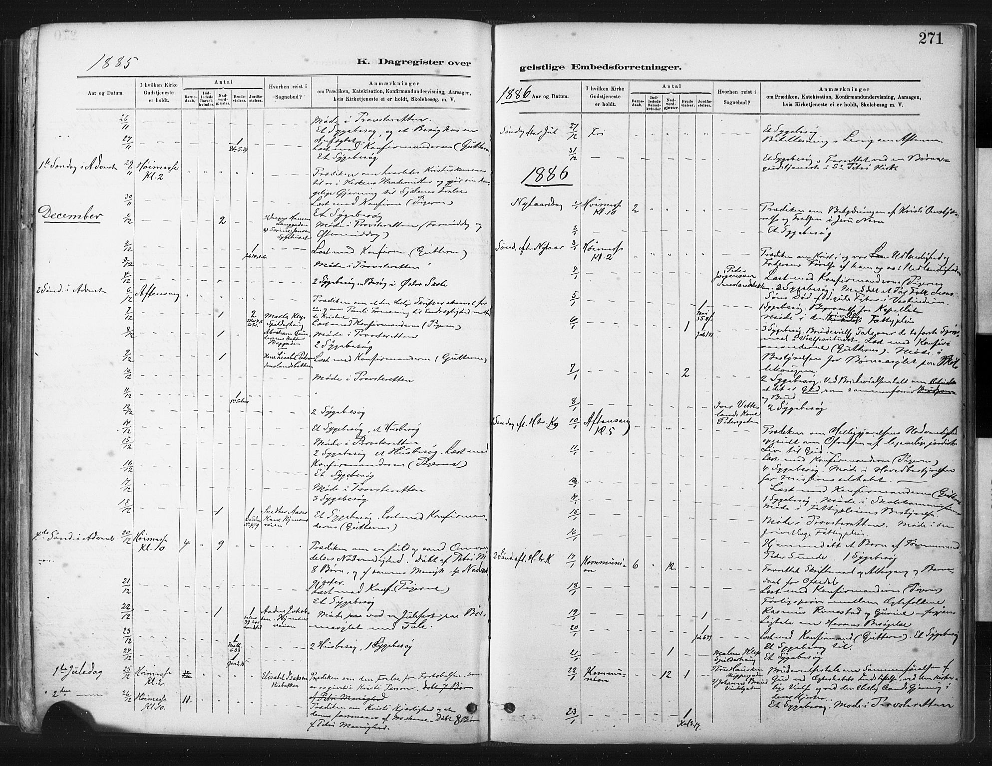 St. Johannes sokneprestkontor, SAST/A-101814/001/30/30BA/L0003: Parish register (official) no. A 3, 1885-1910, p. 271