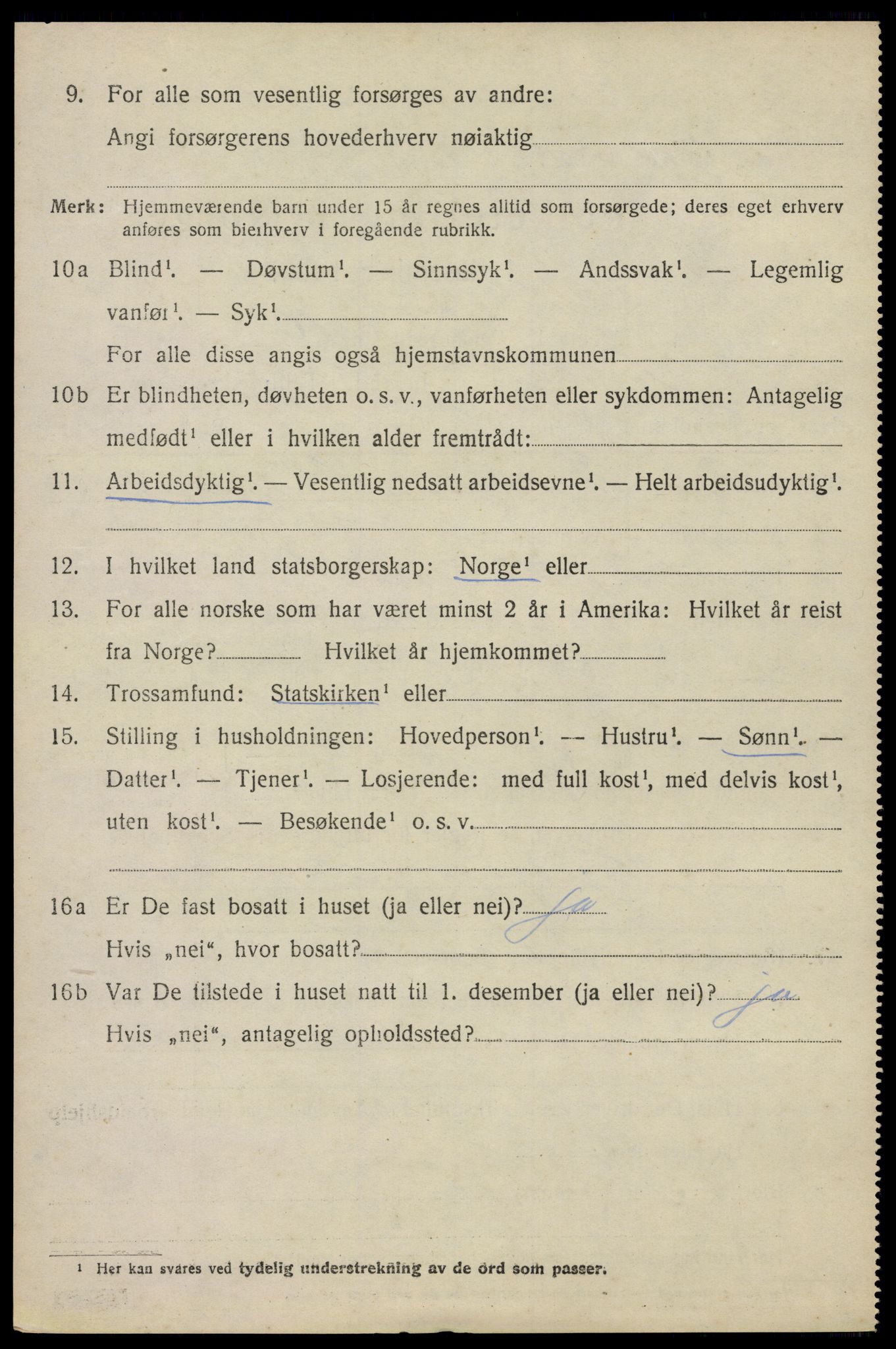 SAO, 1920 census for Moss land district, 1920, p. 5760