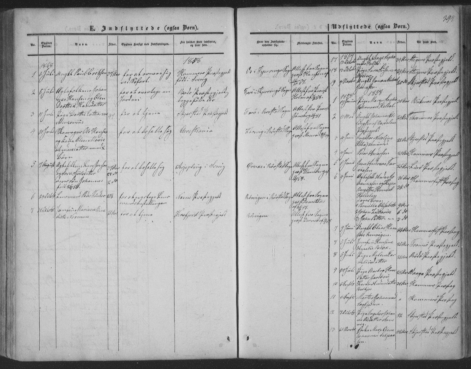 Ministerialprotokoller, klokkerbøker og fødselsregistre - Nordland, AV/SAT-A-1459/853/L0770: Parish register (official) no. 853A09, 1857-1870, p. 294