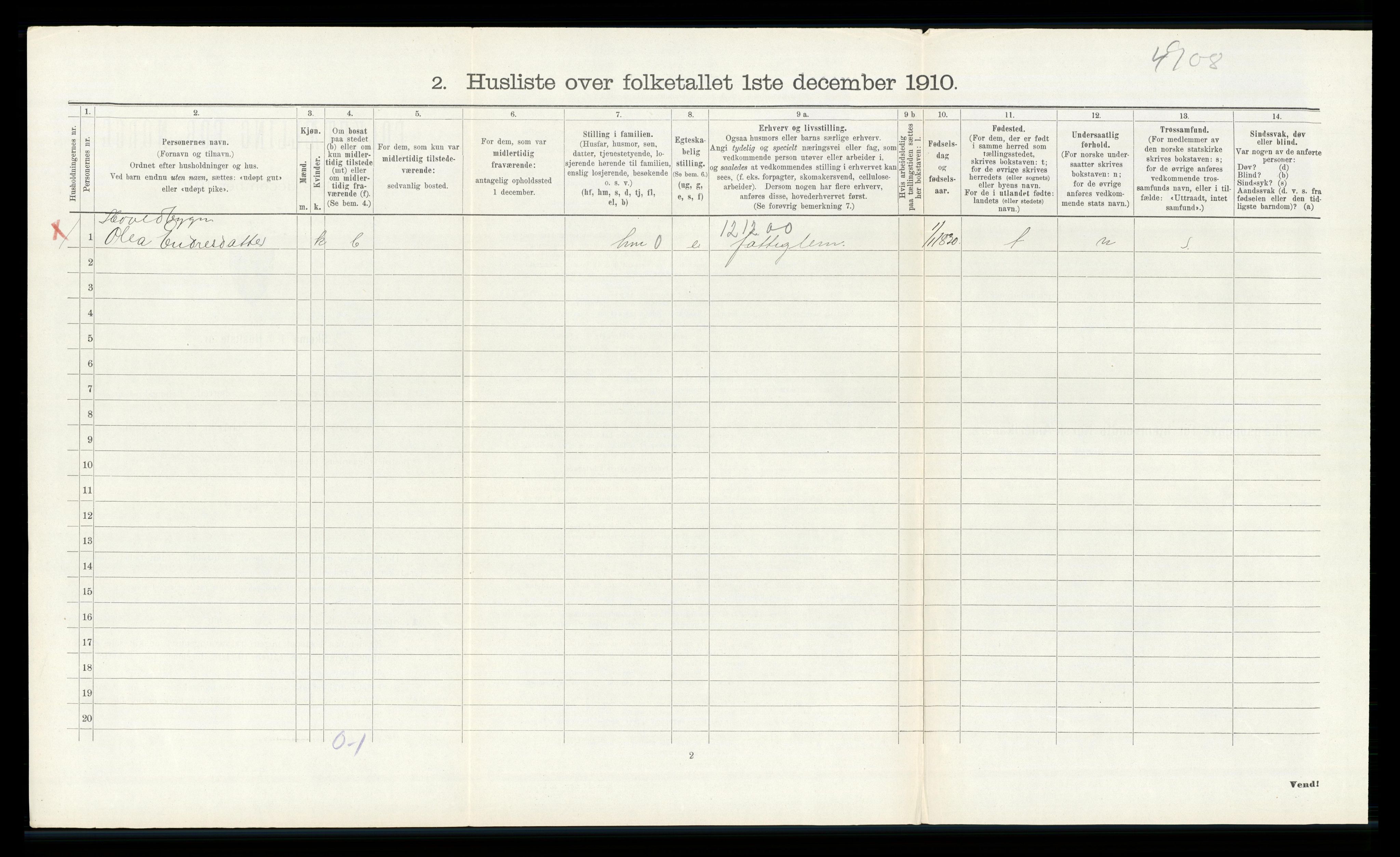 RA, 1910 census for Ådal, 1910, p. 366