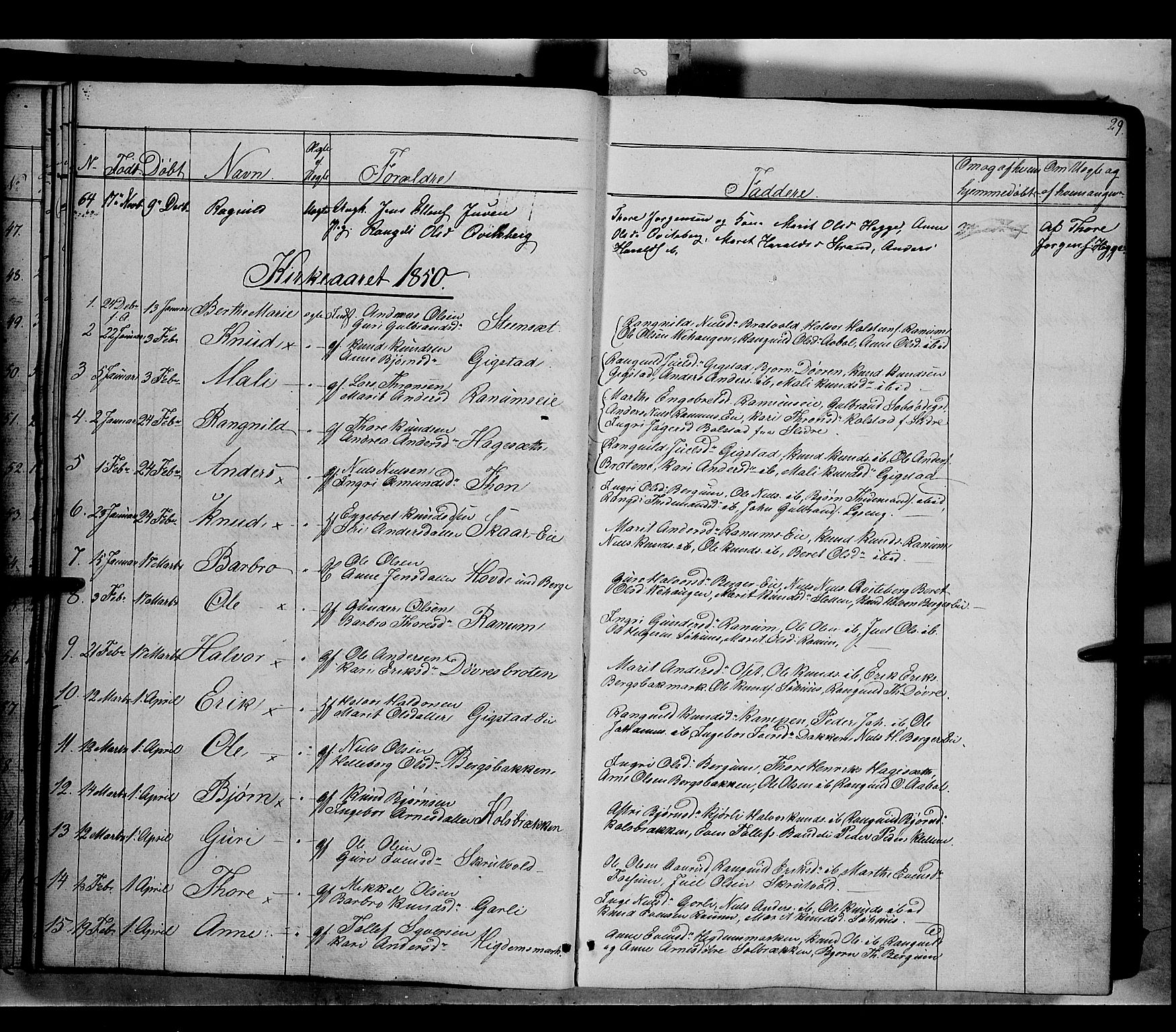 Nord-Aurdal prestekontor, AV/SAH-PREST-132/H/Ha/Haa/L0007: Parish register (official) no. 7, 1842-1863, p. 29
