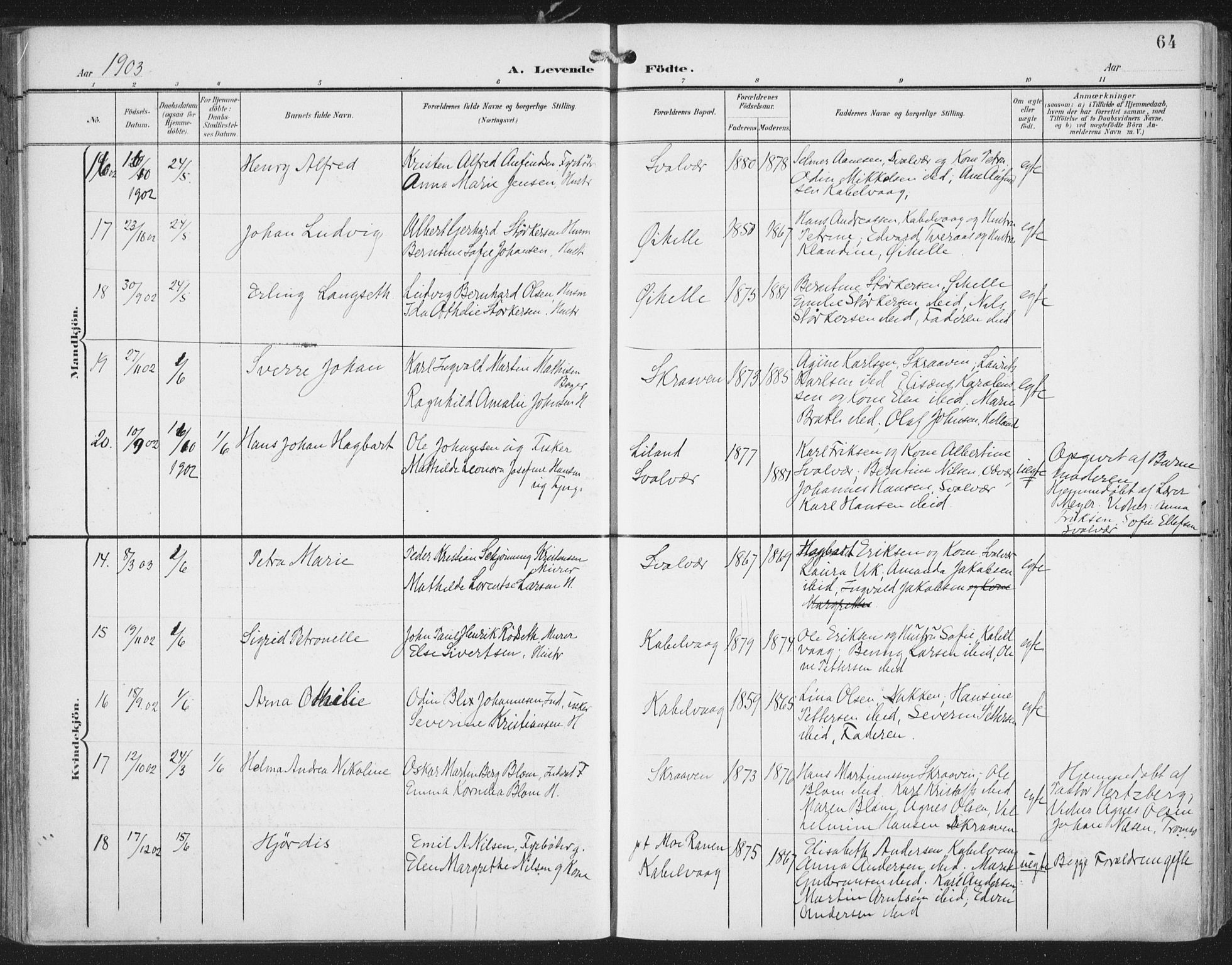 Ministerialprotokoller, klokkerbøker og fødselsregistre - Nordland, AV/SAT-A-1459/874/L1062: Parish register (official) no. 874A06, 1899-1907, p. 64