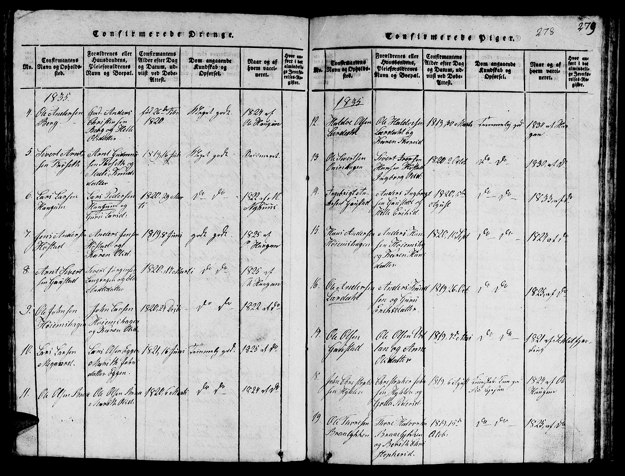 Ministerialprotokoller, klokkerbøker og fødselsregistre - Sør-Trøndelag, AV/SAT-A-1456/612/L0385: Parish register (copy) no. 612C01, 1816-1845, p. 278