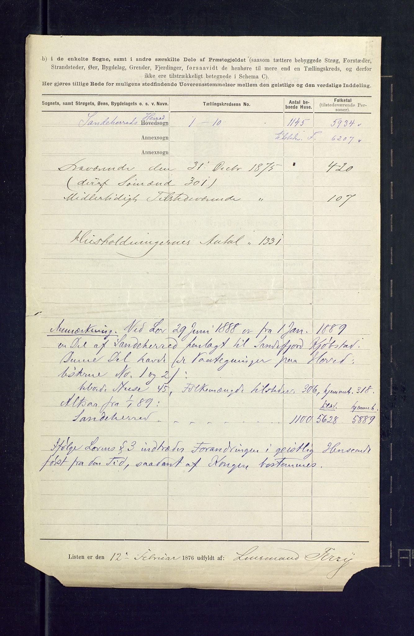 SAKO, 1875 census for 0724L Sandeherred/Sandeherred, 1875, p. 60