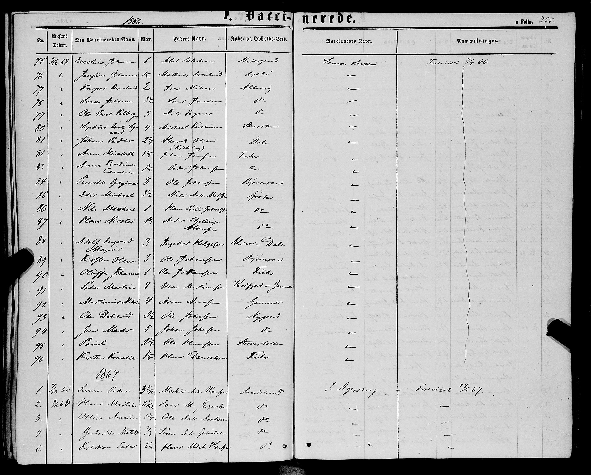 Trondenes sokneprestkontor, SATØ/S-1319/H/Ha/L0012kirke: Parish register (official) no. 12, 1863-1870, p. 255